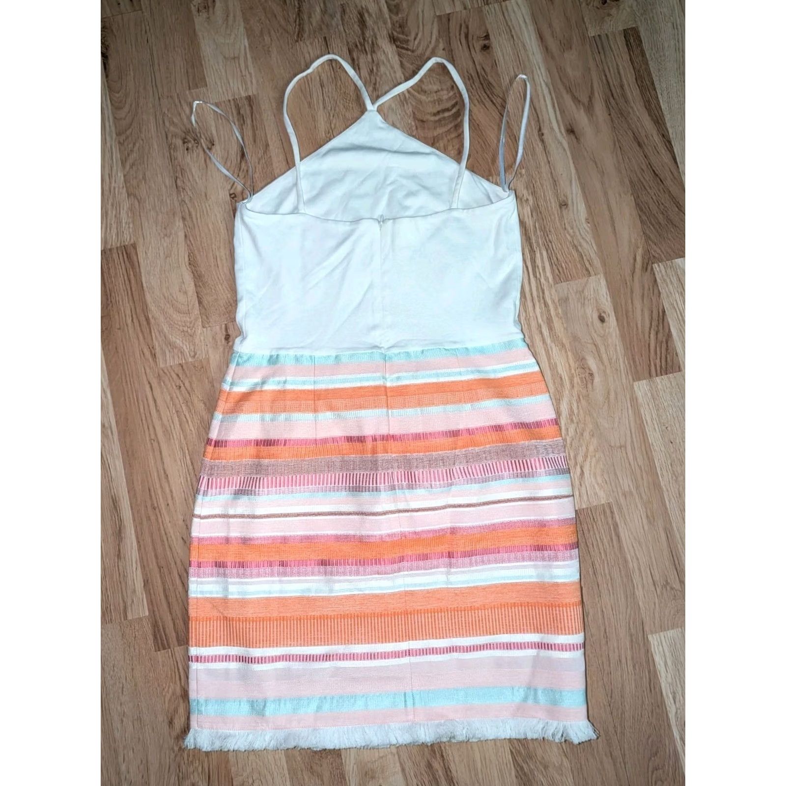 Anthropologie Hutch Dress Women's Size 10 Shift Multicolor Geometric Straps Bow Zipper City Colorful Fun Artsy Size L / US 10 / IT 46 - 3 Thumbnail