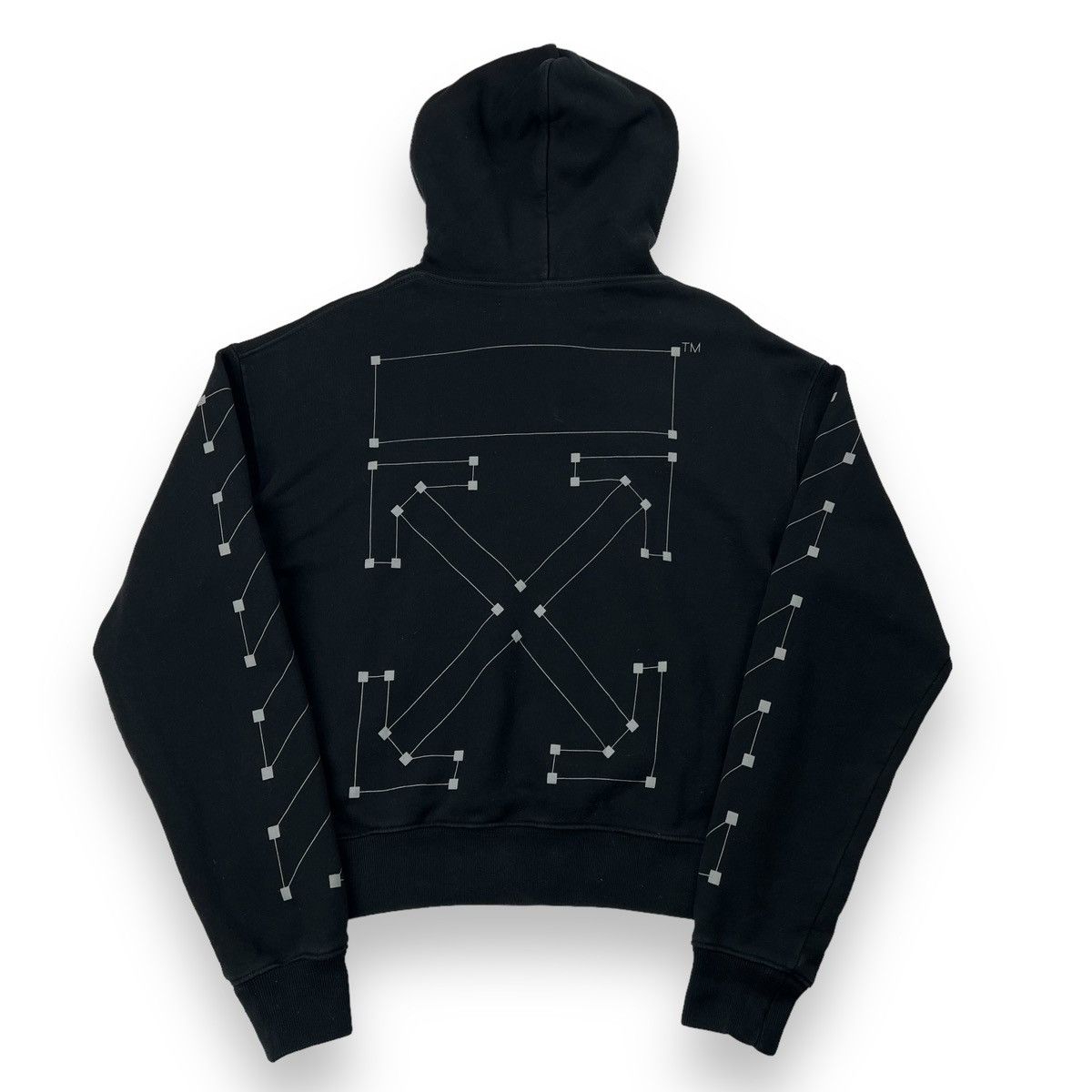 Off-White Off-White Backbone Arrows Black Hoodie Size US M / EU 48-50 / 2 - 3 Thumbnail