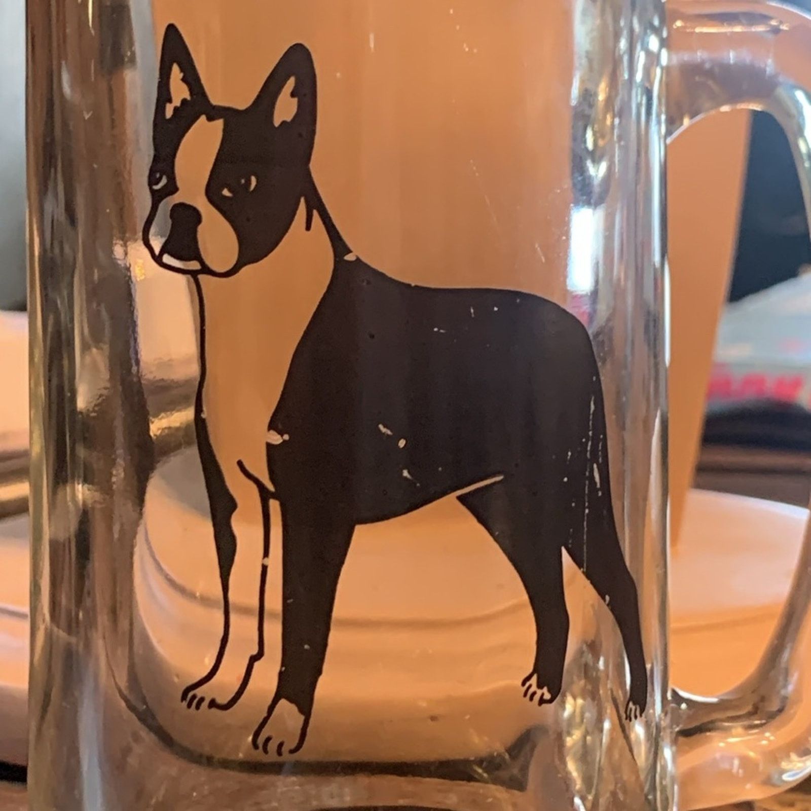 Vintage Boxer dog glass mug tankard beer stein Size ONE SIZE - 3 Thumbnail