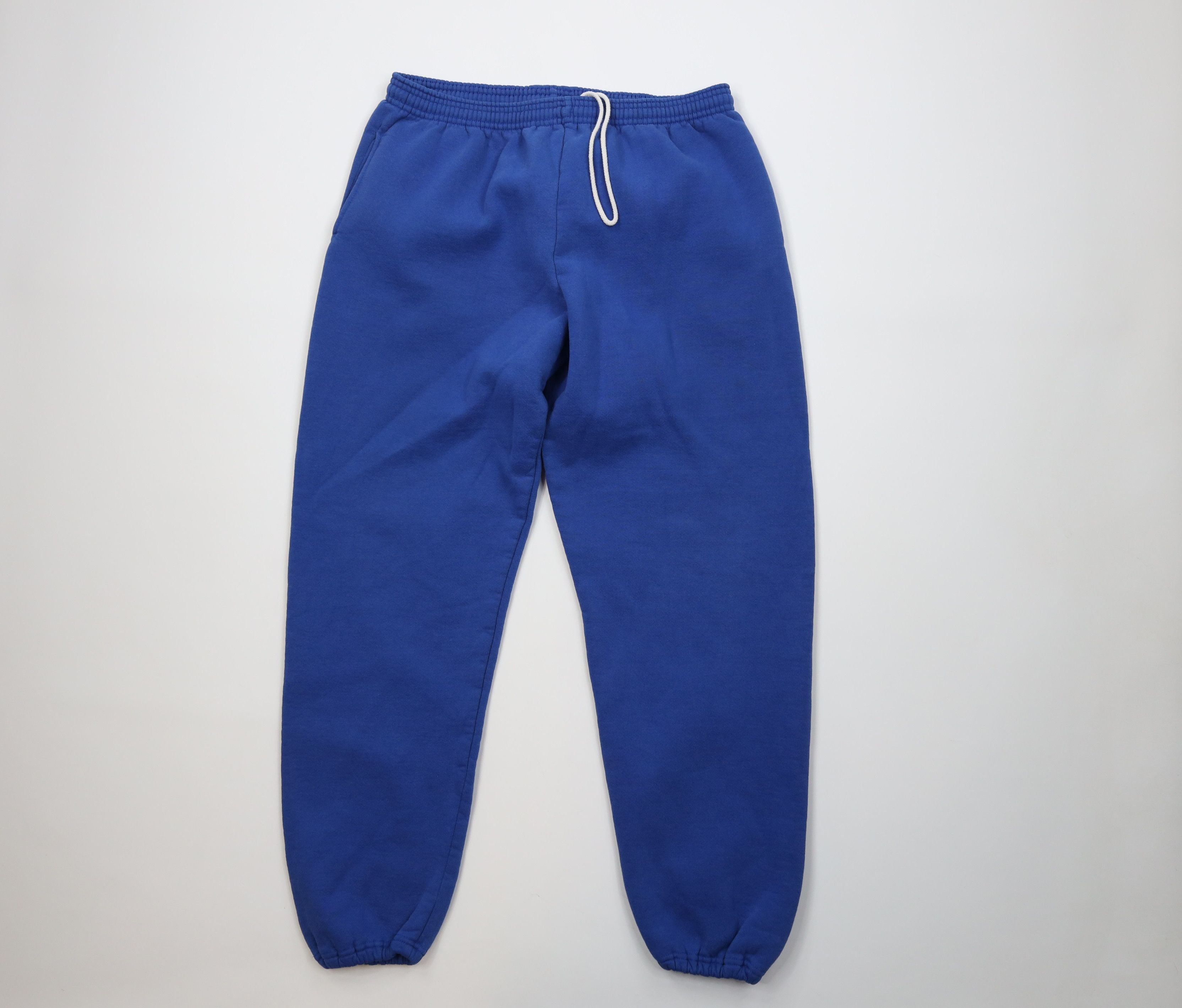 Vintage Vintage 90s Streetwear Sweatpants Joggers Royal Blue USA Size US 38 / EU 54 - 1 Thumbnail