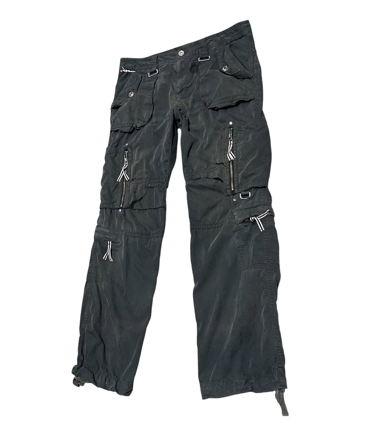 Japanese Brand Vintage Japanese Multi Pocket Cargo Pants Distressed Size US 37 - 3 Thumbnail