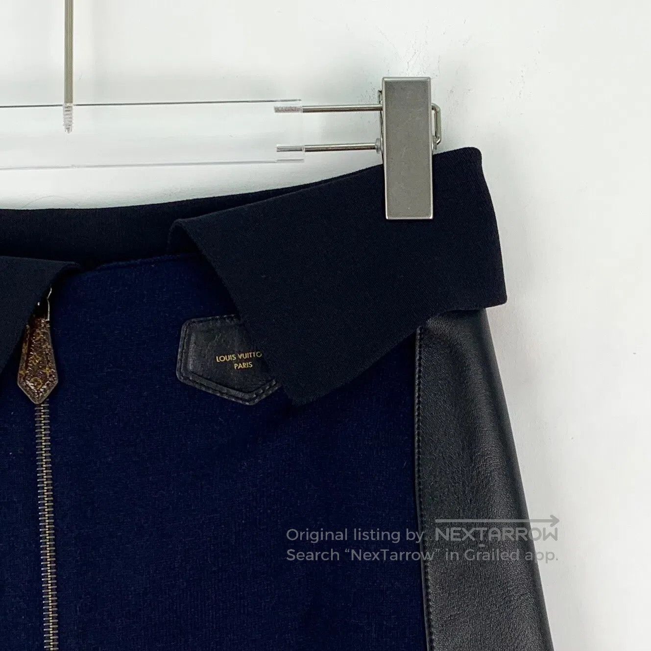 Louis Vuitton Louis Vuitton size XS Dark Blue Sheep Leather Patchwork Zi Size 25" / US 0 / IT 36 - 3 Thumbnail