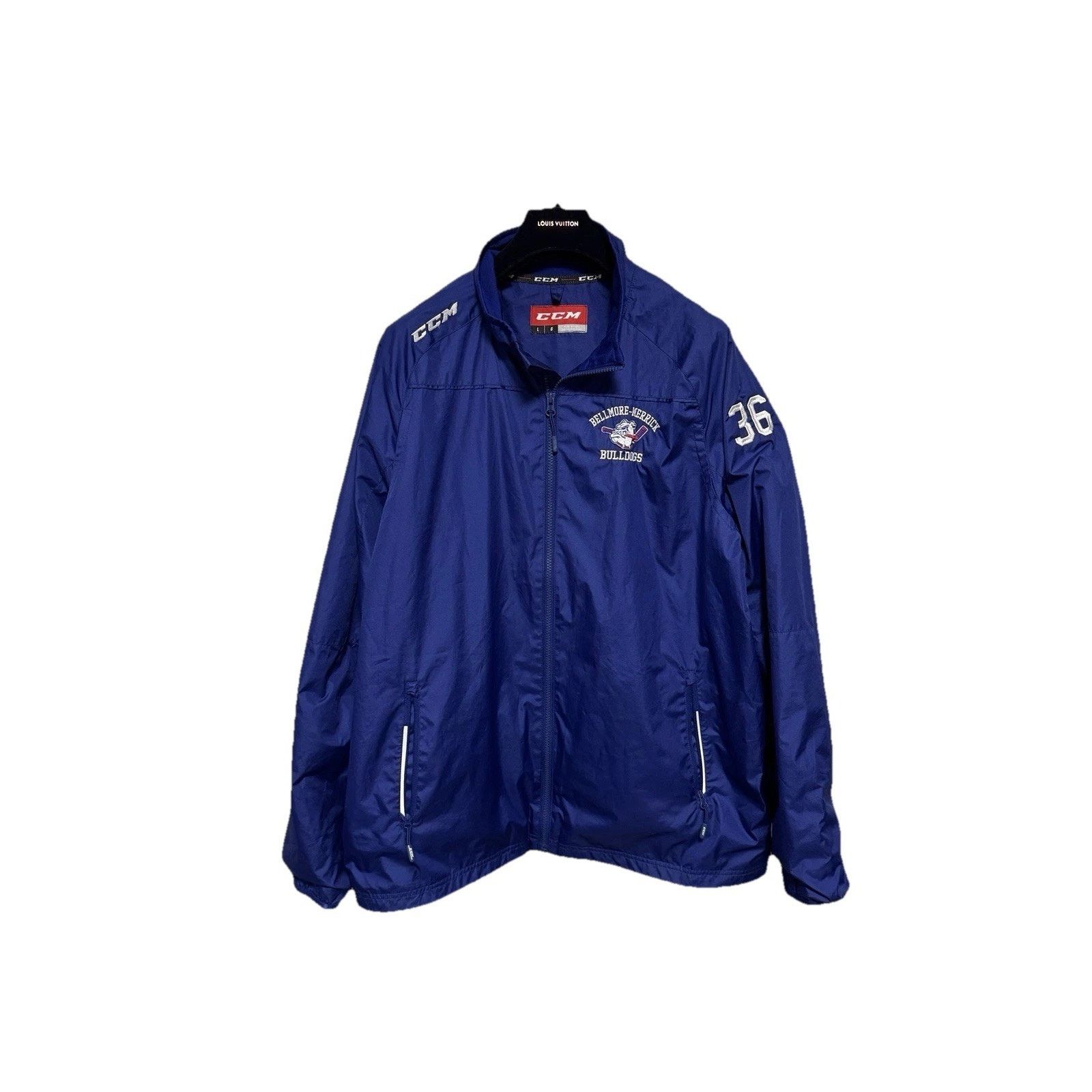 Ccm CCM Hockey Blue Windbreaker Jacket Size US L / EU 52-54 / 3 - 3 Thumbnail