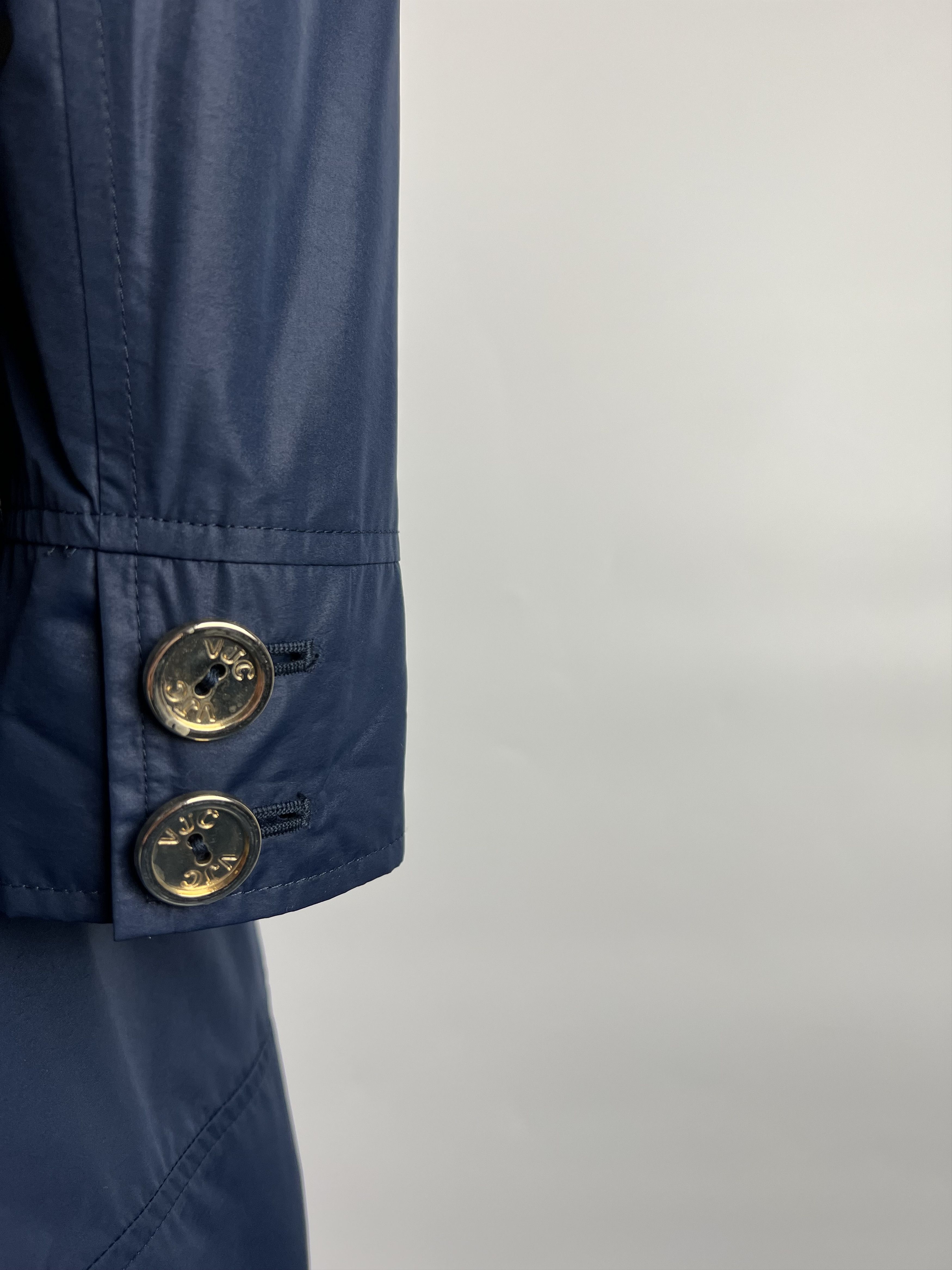 Versace Versace Women's Navy Blue Nylon Trench Coat Size M / US 6-8 / IT 42-44 - 5 Thumbnail