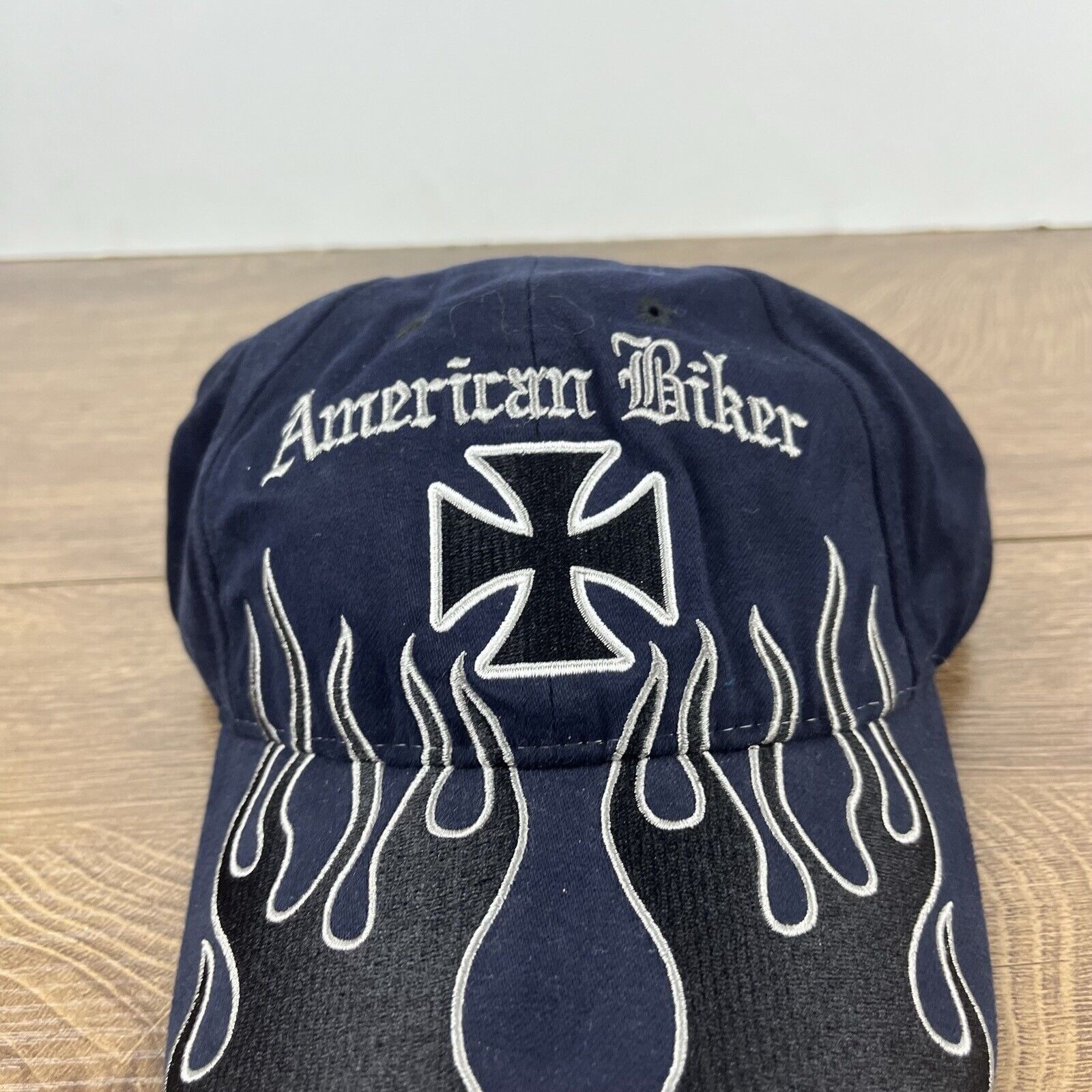 Other American Biker Hat Motorcycle Biker Blue Cap Adjustable Blue Size ONE SIZE - 5 Thumbnail