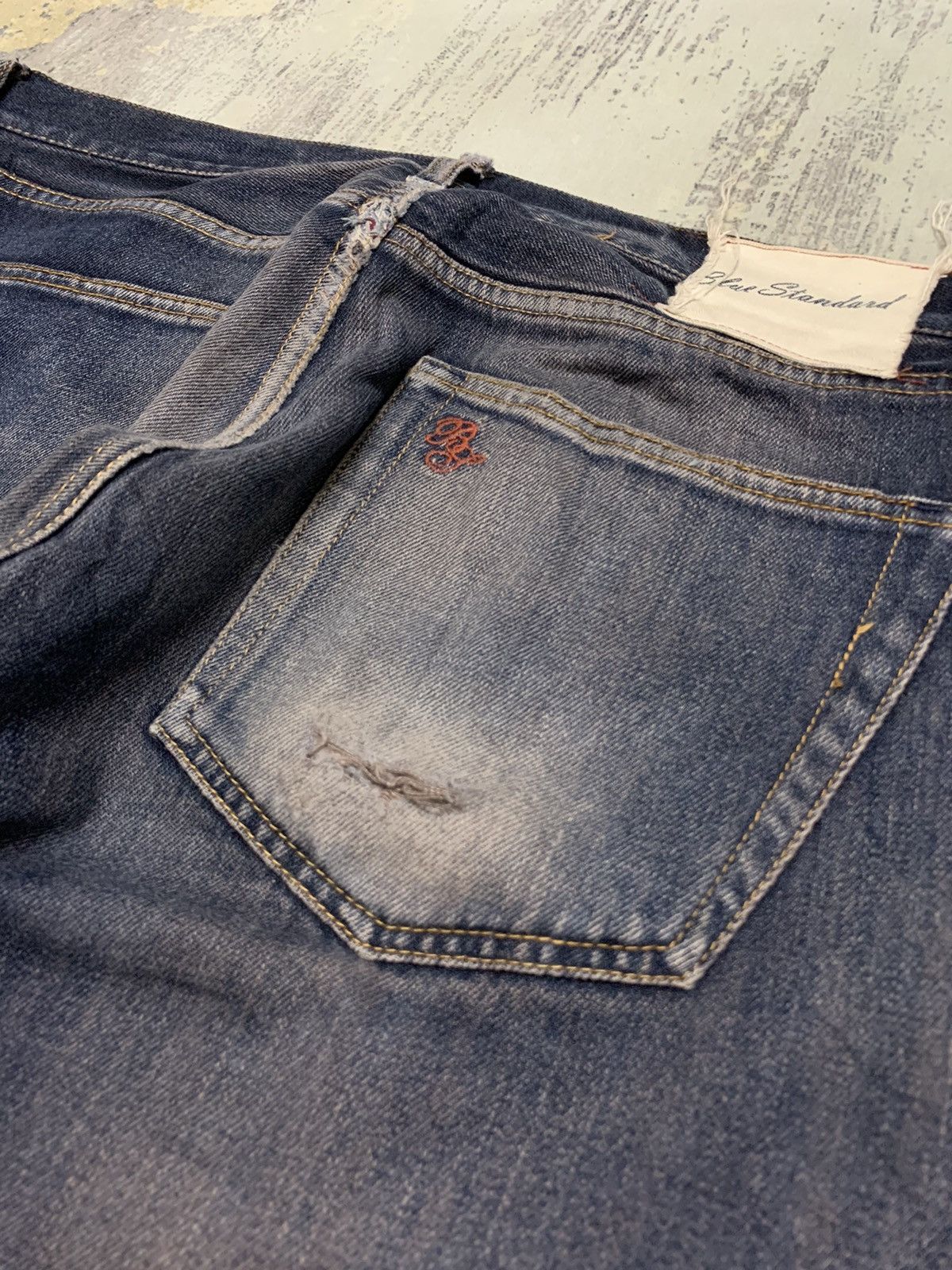 Japanese Brand Japanese Blue Standard Vintage Est. 1978 Faded Indigo Jeans Size US 32 / EU 48 - 13 Thumbnail