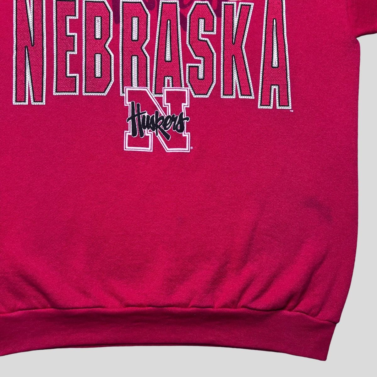 NCAA × Vintage NCAA Nebraska Cornhuskers 3D Big Print Spell Out Sweatshirt Size US L / EU 52-54 / 3 - 7 Thumbnail