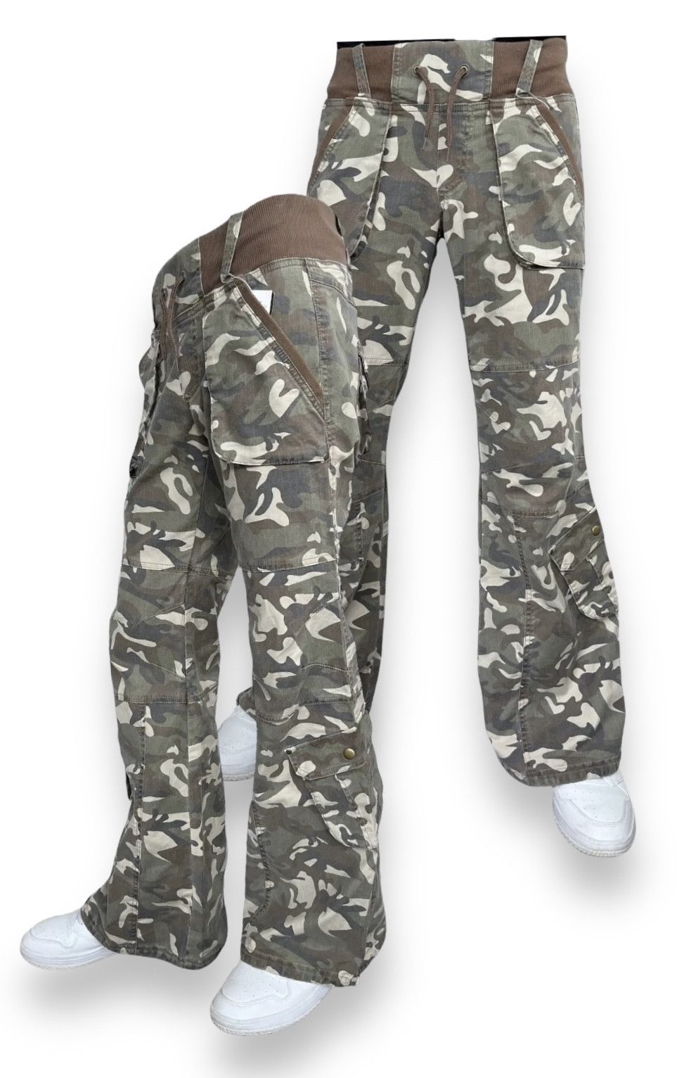 Japanese Brand 🔥Camo Ultra Flare Multipocket Stretch Cotton GOA Inspired Size US 30 / EU 46 - 2 Thumbnail