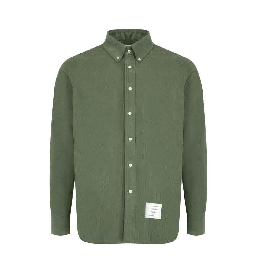 Thom Browne o1h1sh11225 Wale Corduroy Shirt in Light Green Size US XXL / EU 58 / 5 - 1 Thumbnail