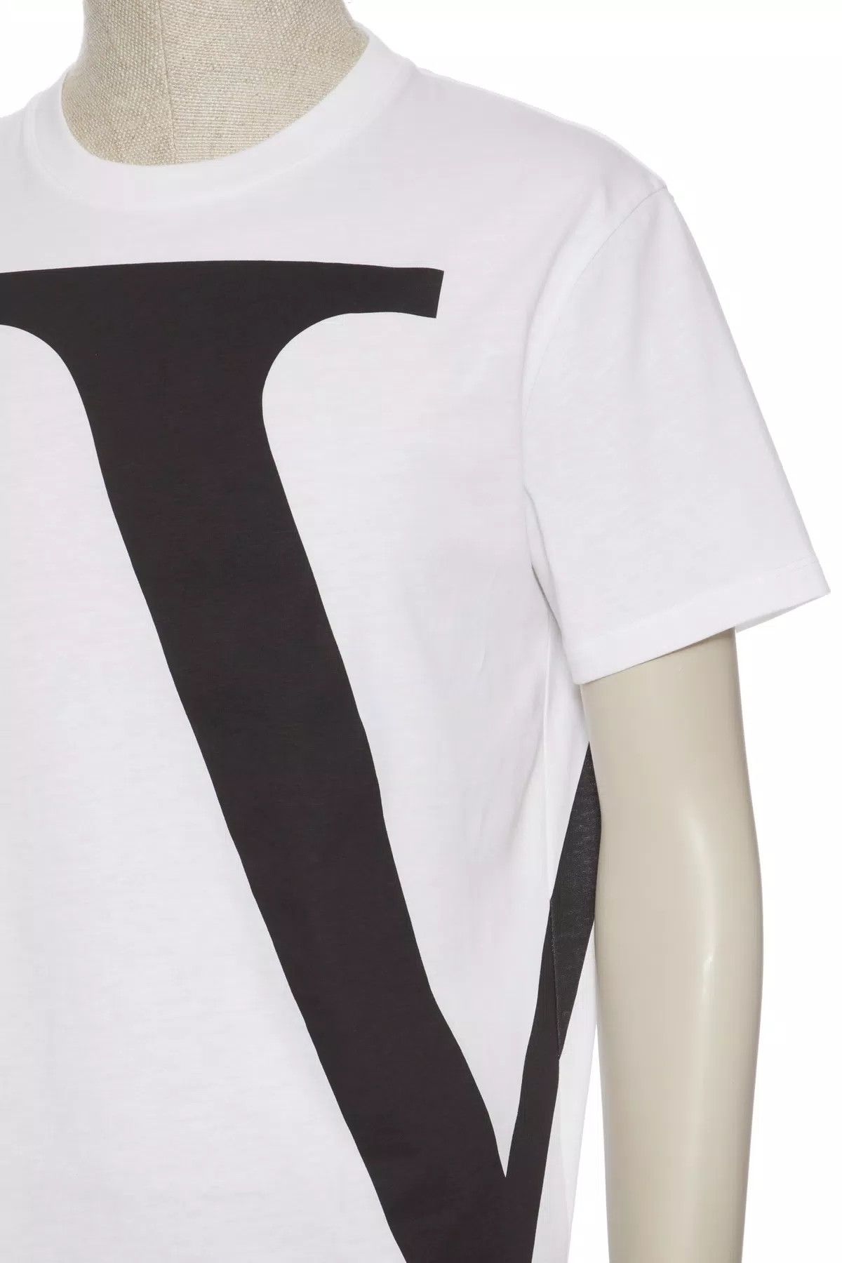 Valentino oc11z0725 Vlogo Signature Cotton T-Shirt in White/Black Size US M / EU 48-50 / 2 - 4 Thumbnail
