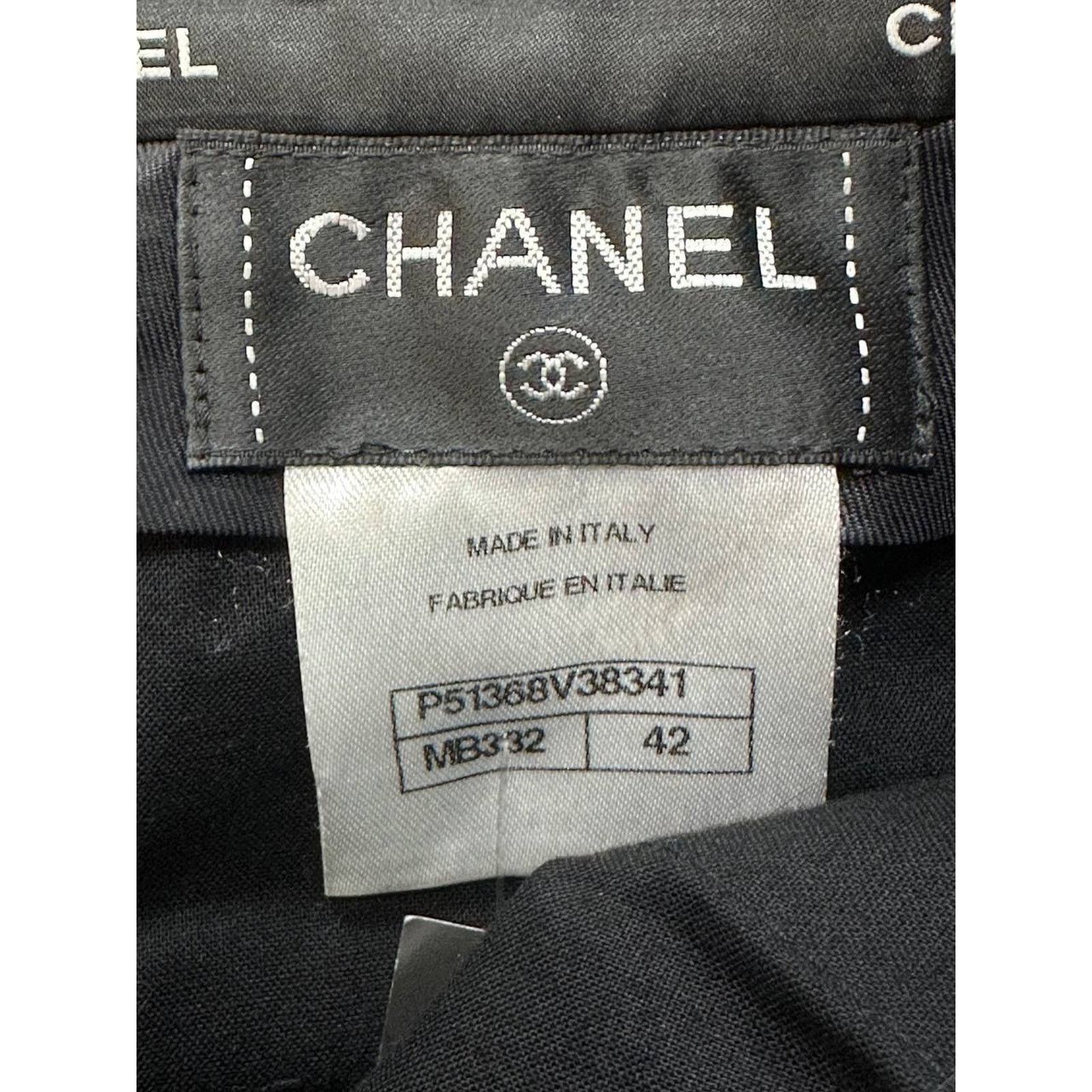 Chanel CHANEL 2023 Black White Striped Wide Leg Jeans Sz. 42 Size 27" / US 4 / IT 40 - 5 Thumbnail