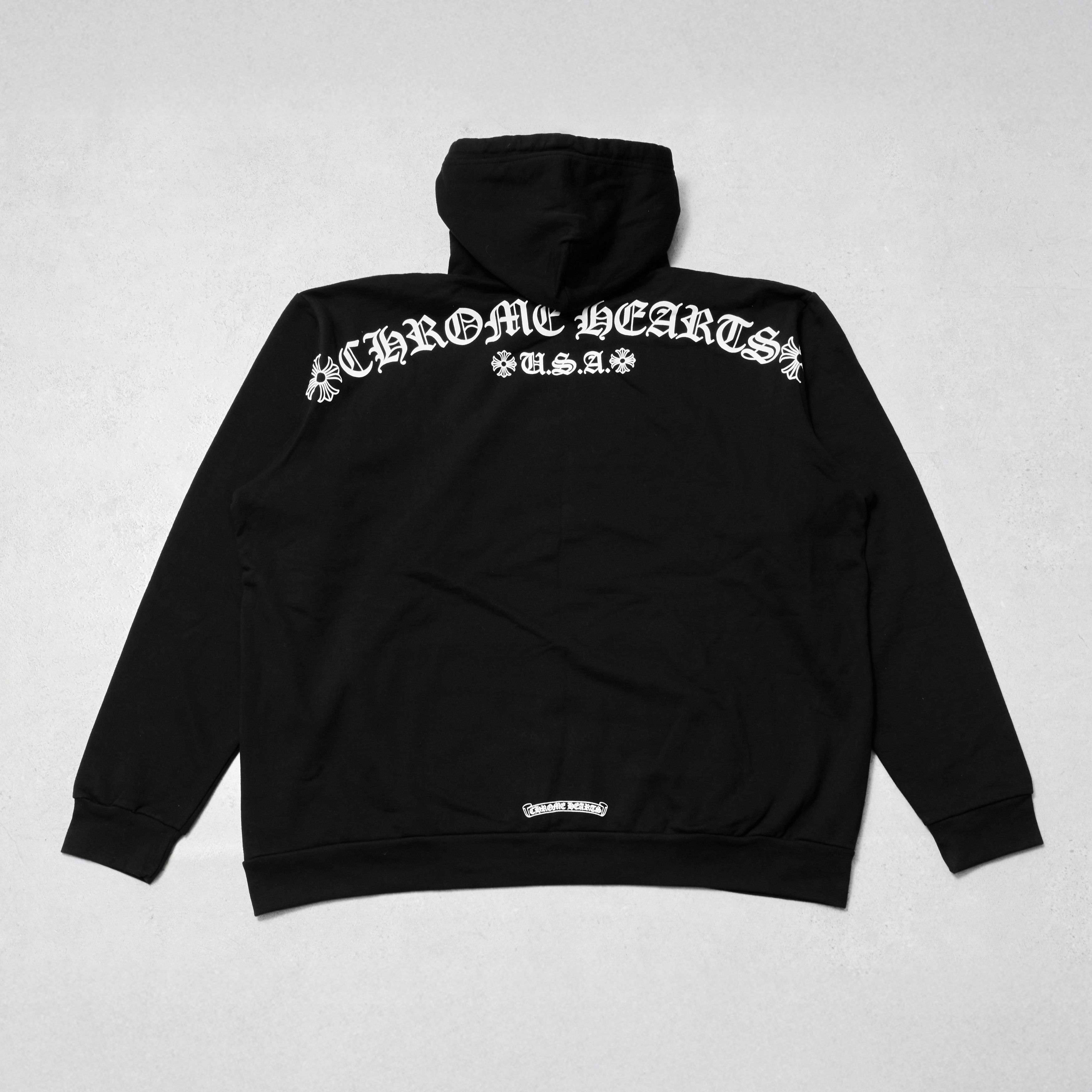 Chrome Hearts CHROME HEARTS USA Script Logo Black Pullover Hoodie Size US XXL / EU 58 / 5 - 1 Thumbnail