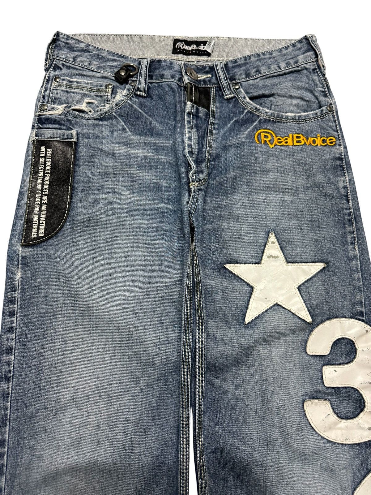 Kapital VINTAGE 90's REALBVOICE WASH PATCHWORK RARE DENIM Size US 29 - 5 Thumbnail