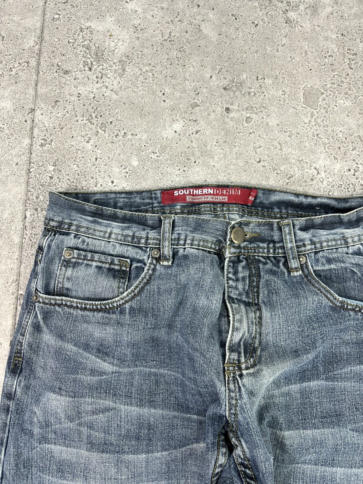 Japanese Brand × Vintage Y2K 2000s Wideleg Japan Distressed Faded Denim Pants Size US 34 / EU 50 - 4 Thumbnail