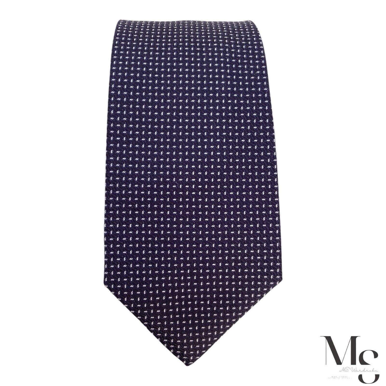 Boggi BOGGI MILANO Blue Geometric Luxury Silk Tie Made In Italy W: Size ONE SIZE - 3 Thumbnail