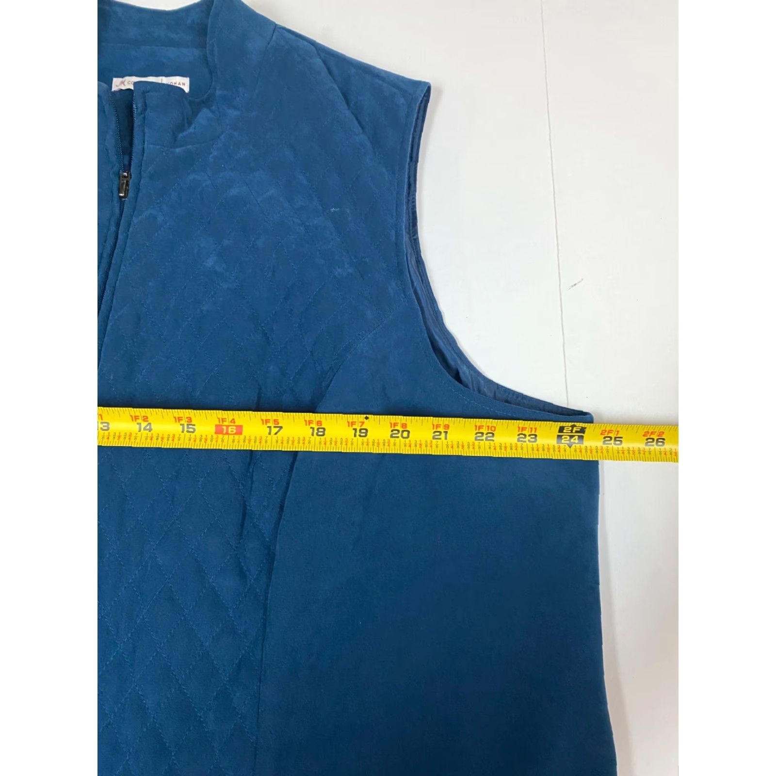 JM Collection JM Collection Vest 20W Plus blue Womens Vest Casual Quilted Knit Polyester Sleeveless Zip Regular Plus Size 20W Womens Fall Short Size 3XL / US 20-22 - 5 Thumbnail