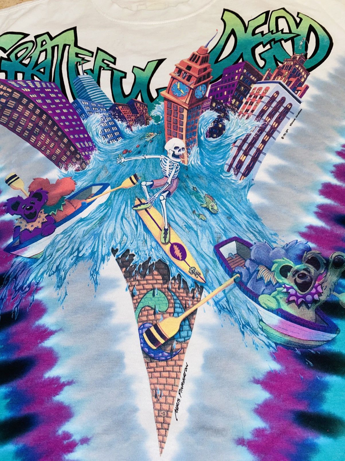 Grateful Dead × Liquid Blue Liquid Blue USA Wake Of Flood 1992 NikeSB Pleasures Size US L / EU 52-54 / 3 - 4 Thumbnail