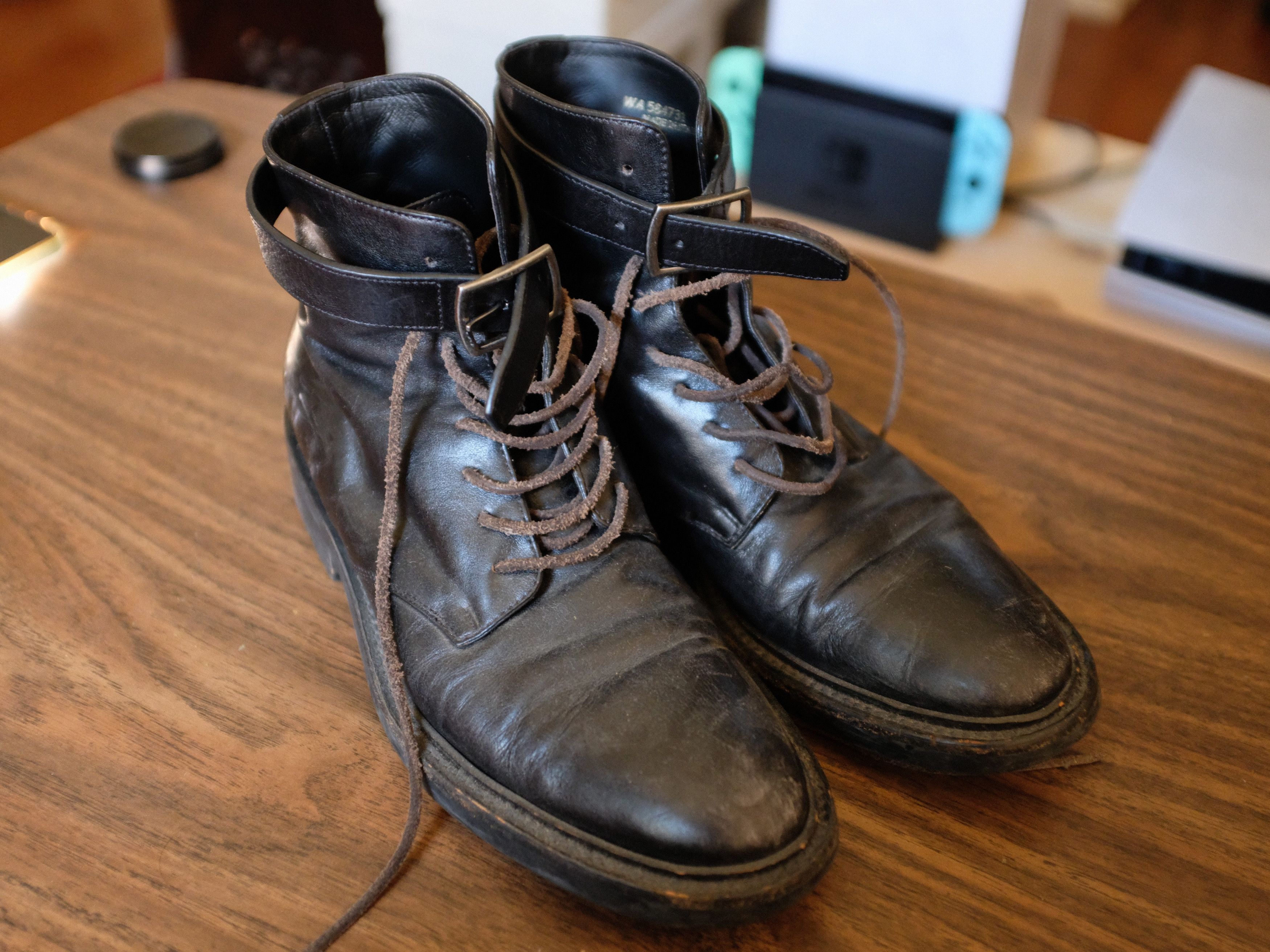 Saint Laurent Paris SAINT LAURENT Size 8 Black Leather Ankle Strap Boots Size US 8 / EU 41 - 6 Thumbnail