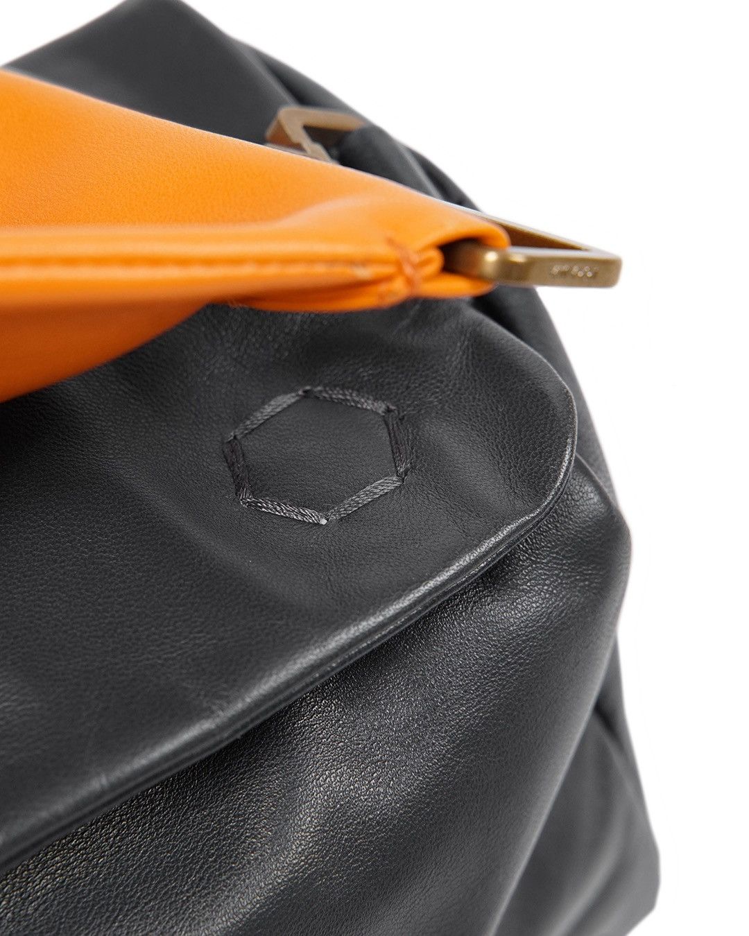 Prada Prada S/S2001 Leather Rectangle Bag in Black/Orange Size ONE SIZE - 9 Thumbnail
