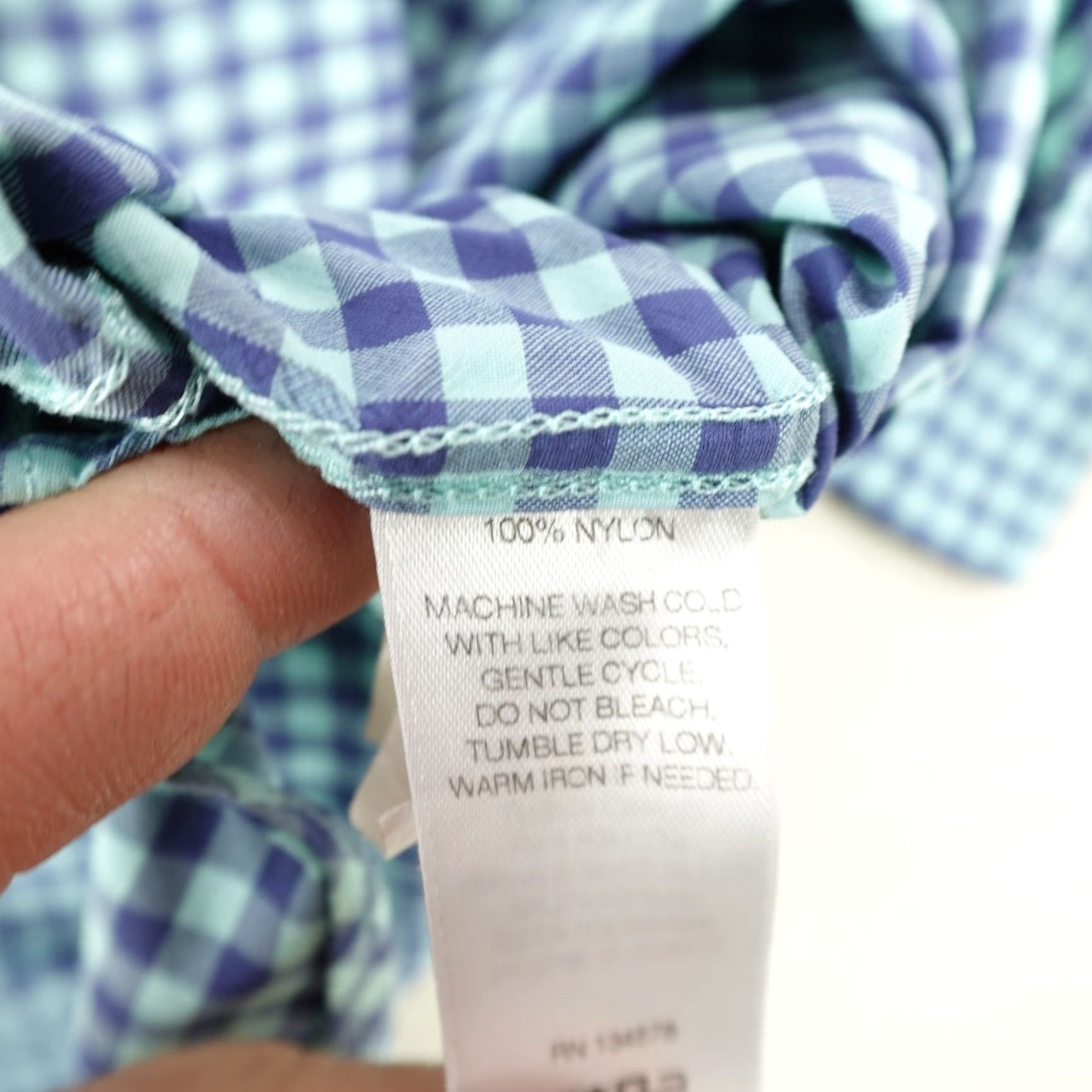 Vineyard Vines Vineyard Vines Shirt Men's Medium Blue Gingham Slim Fit Long Sleeve Nylon Button-Down Size US M / EU 48-50 / 2 - 5 Thumbnail