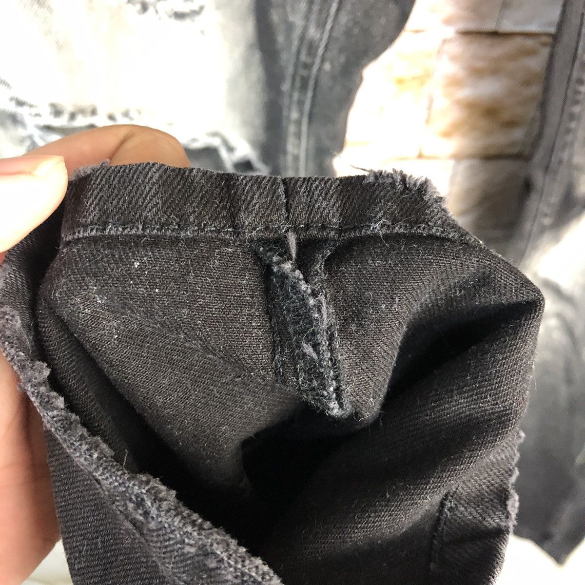 Japanese Brand Bershka Black faded ripped Distressed Denim Pants #A971 Size US 29 - 14 Thumbnail