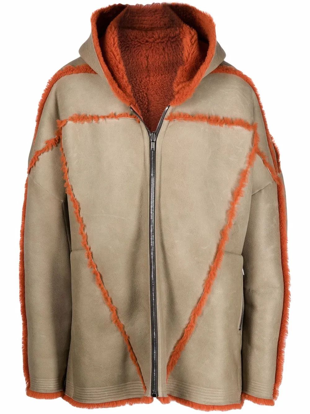 Rick Owens o1y0325 Hooded Jacket in Beige/Orange Size US M / EU 48-50 / 2 - 1 Thumbnail