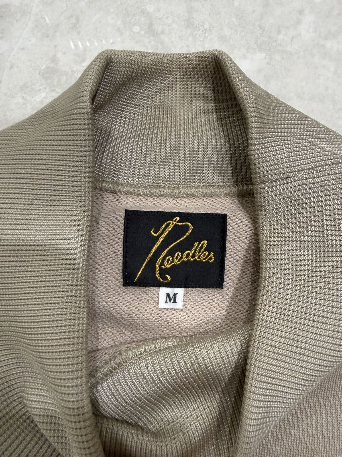Needles Needles Mock Neck Sweatshirt Stone/Beige, Size M Size US M / EU 48-50 / 2 - 3 Thumbnail