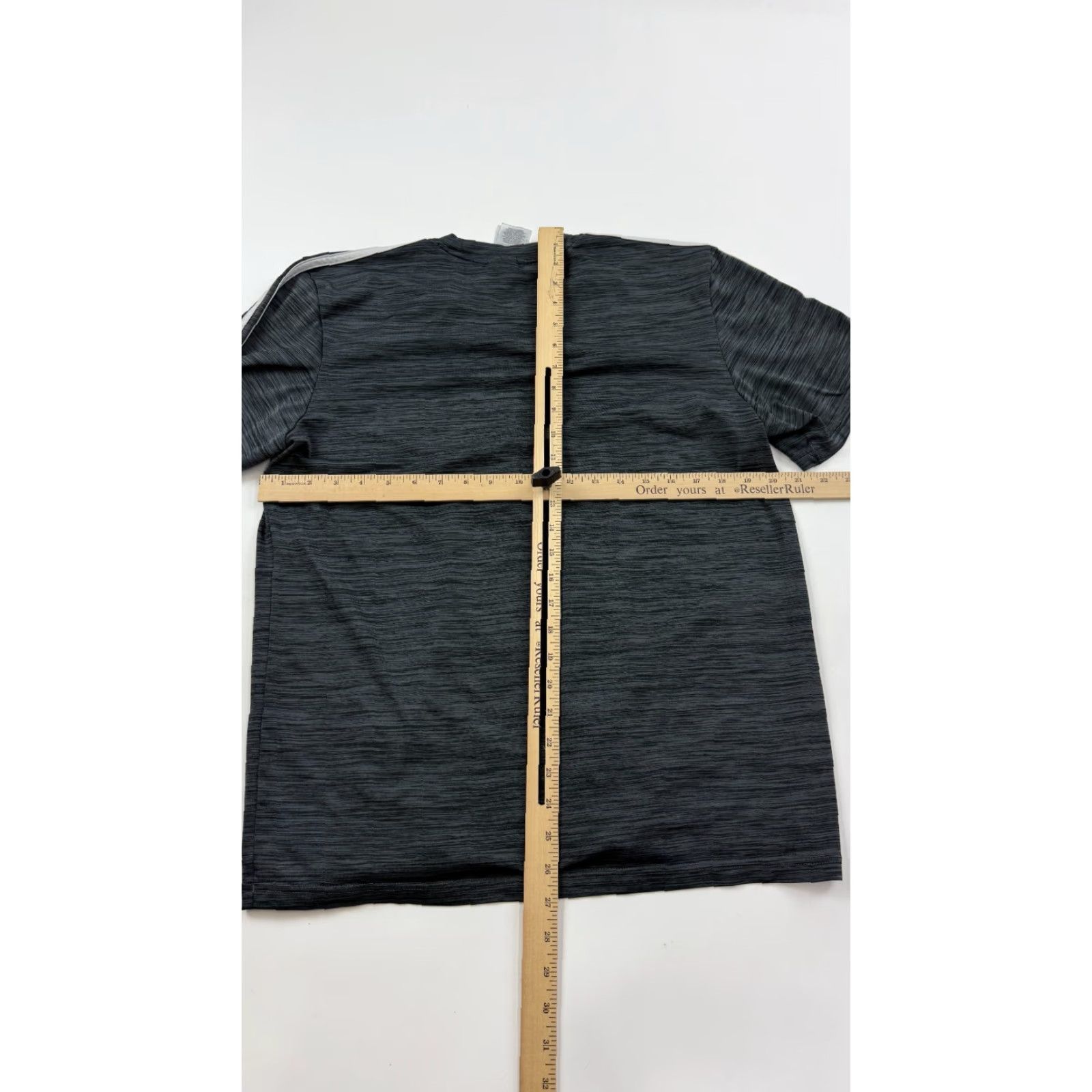 Adidas Adidas Shirt Mens Large Gray Space Dye 3 Stripes Aeroready Short Sleeve Pullover Size US L / EU 52-54 / 3 - 6 Thumbnail