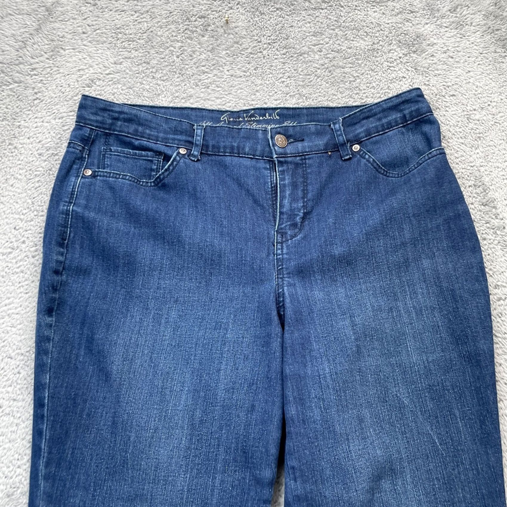 Gloria Vanderbilt Gloria Vanderbilt Jeans Womens 8 Blue Straight 5-Pocket Denim Slimming Comfort Regular City Preppy Pants Mens Women? Size 24" / US 00 / IT 34 - 6 Thumbnail