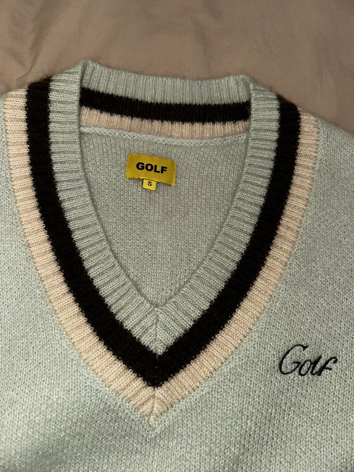 Golf Wang Golf Wang Tyler, The Creator Script V-Neck Tennis Sweater Size US S / EU 44-46 / 1 - 4 Thumbnail