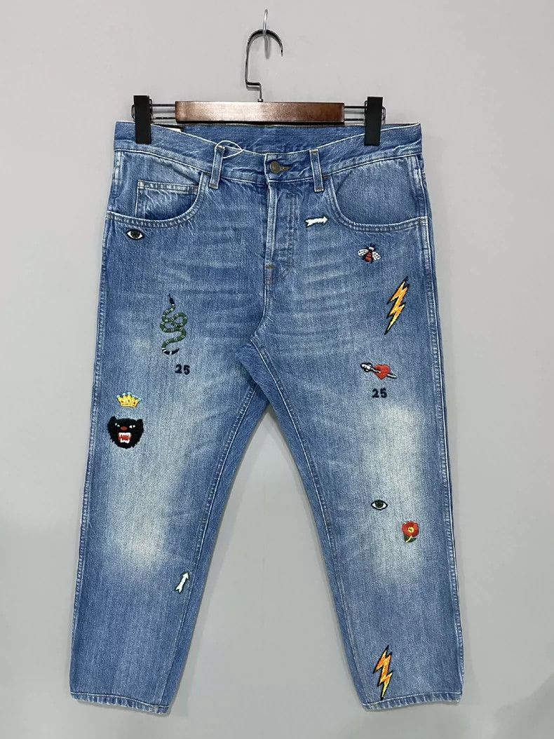 Gucci Gucci Embroidered pattern jeans 2502-Nextarrow Size US 34 / EU 50 - 3 Thumbnail