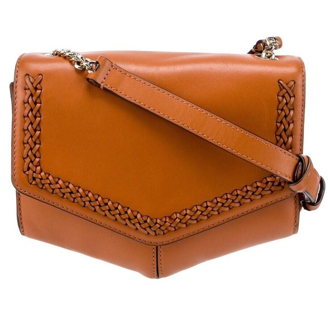 Sandro NWOT Sandro Camel Leather Crossbody Bag Lou MM Curcuma Purse Size ONE SIZE - 1 Thumbnail