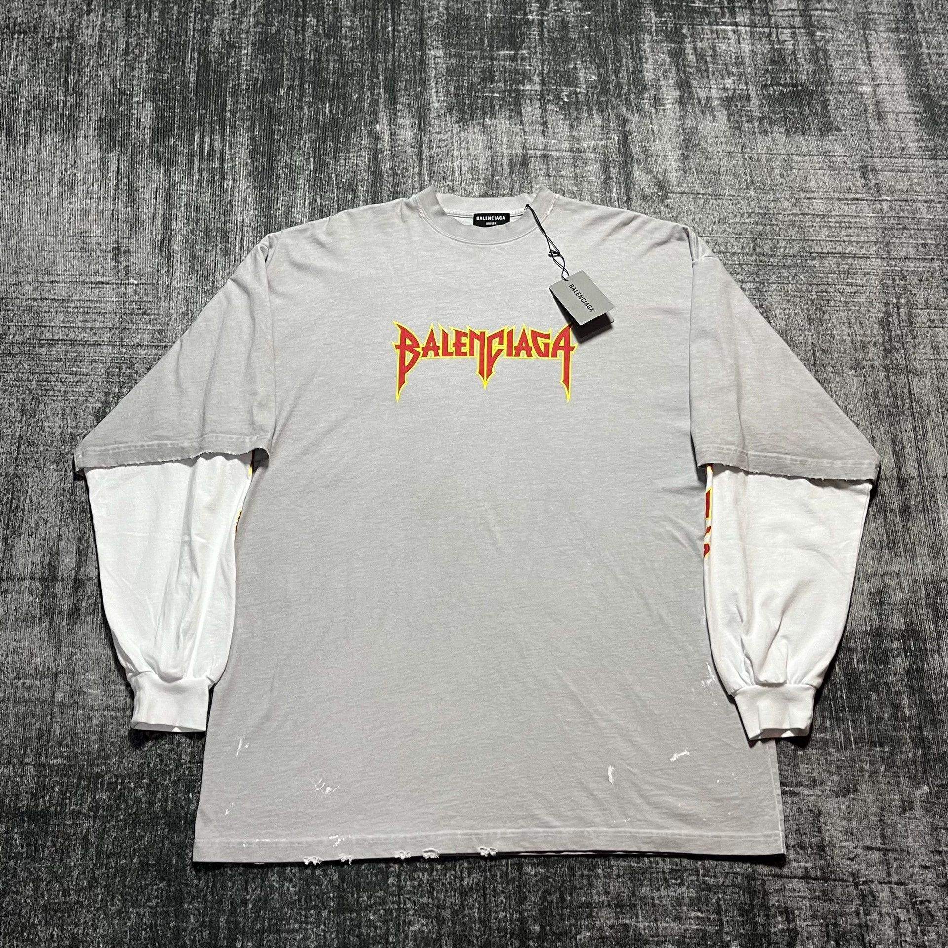 Balenciaga Balenciaga Balenciaga Flame Fake Two piece Long Sleeve T-2 Size US XXL / EU 58 / 5 - 1 Thumbnail