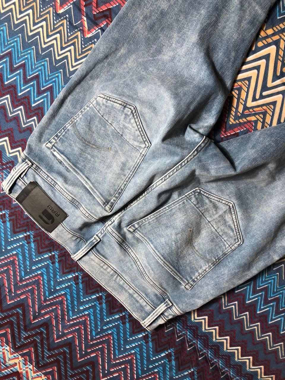 G-Star × Japanese Brand Crazy Crash Dirty Baggy Faded Jean Japan Avant Garde Style Size US 32 / EU 48 - 13 Thumbnail