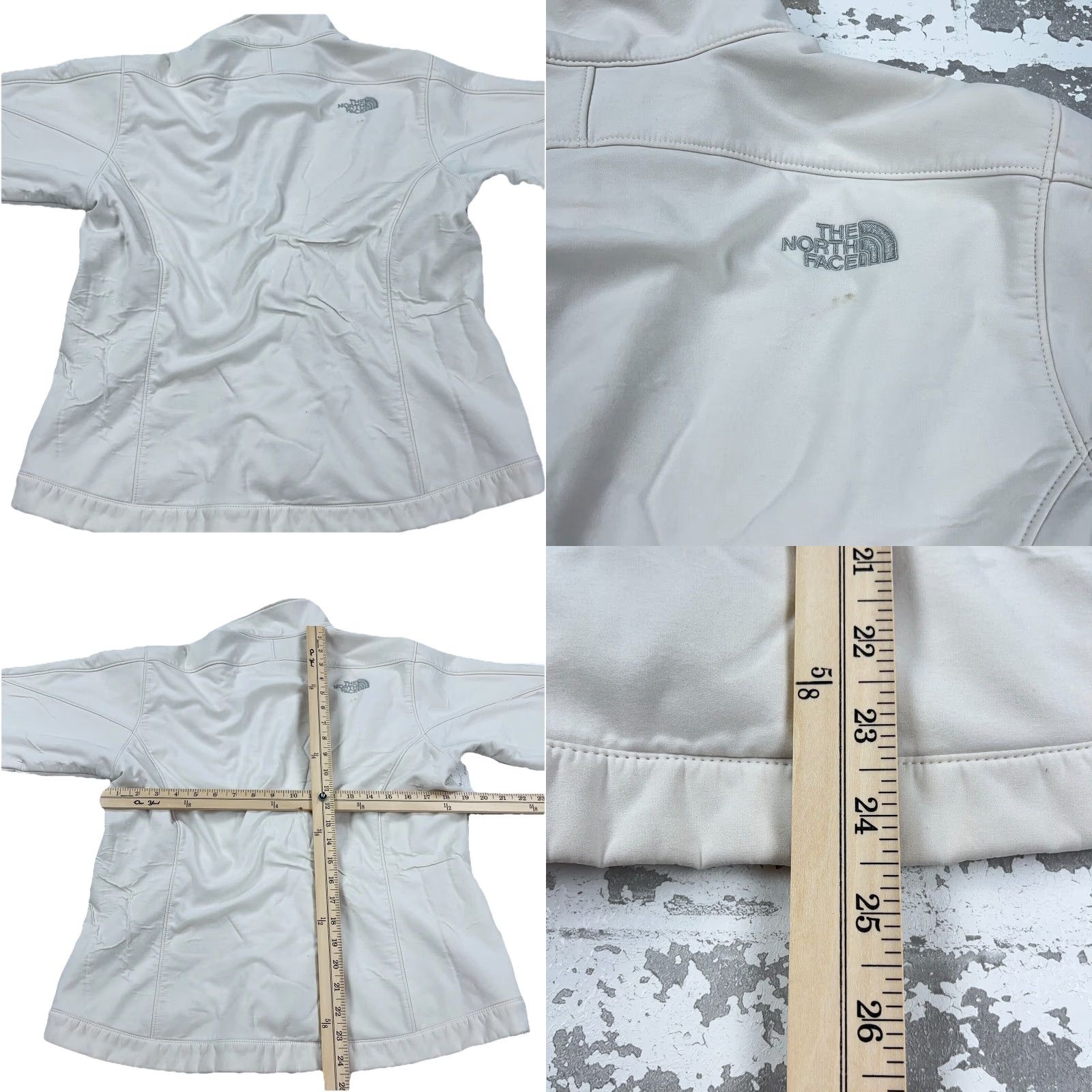 The North Face The North Face Jacket Women L White Soft Shell Apex Layer Coat Ladies Front Zip All Seasons Pockets Logo Embroidered Regular Fit Size L / US 10 / IT 46 - 8 Thumbnail