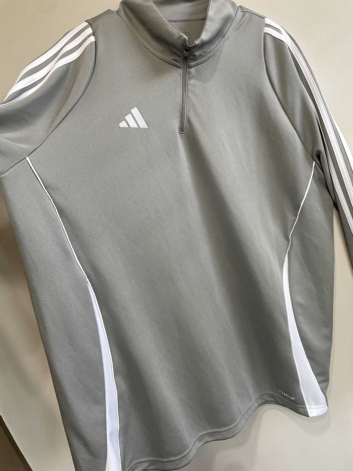 Adidas Adidas Grey Quarter Zip Jacket Size US XXL / EU 58 / 5 - 2 Thumbnail