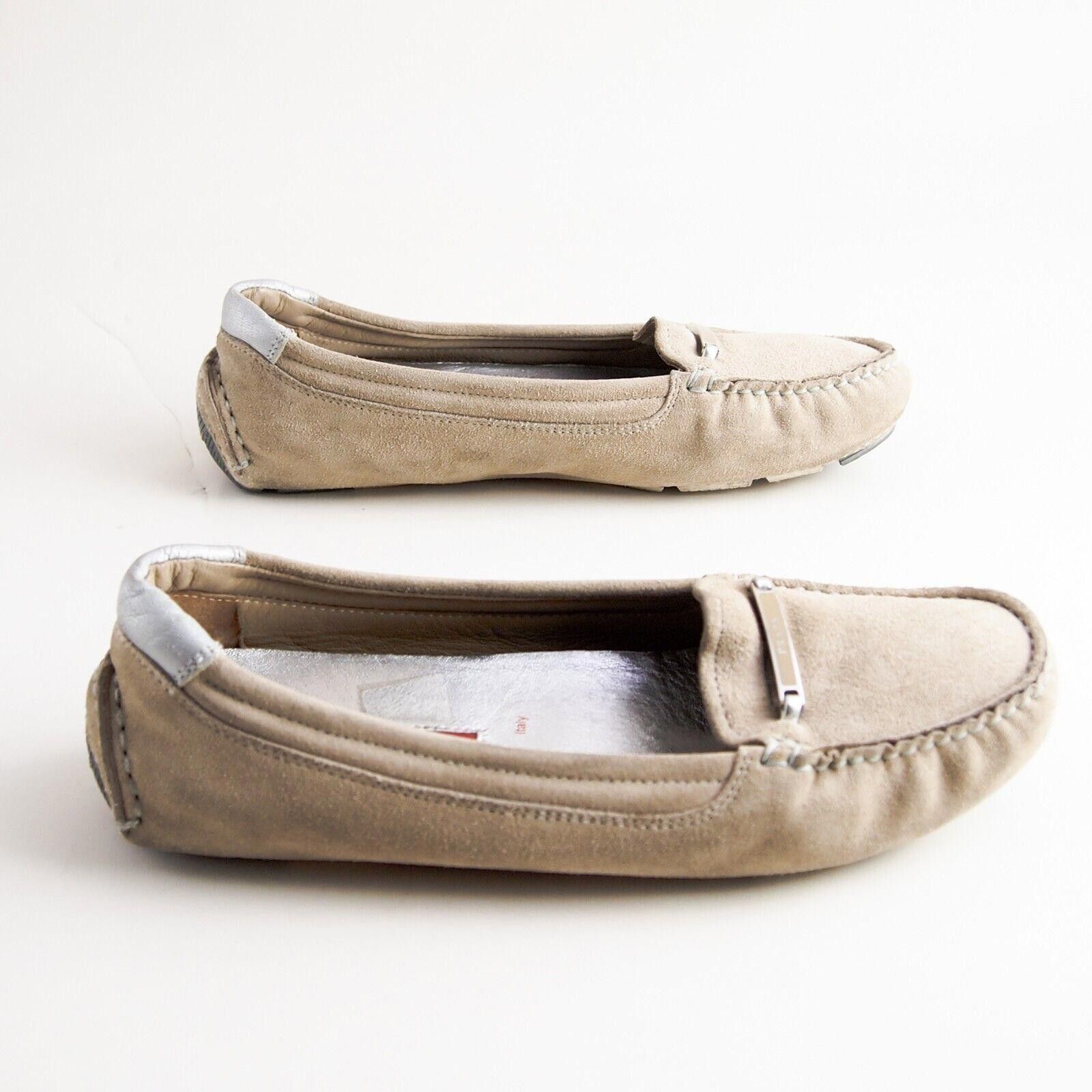 Prada Prada Driving Loafers Beige Suede Womens EU 36 US 6 Size US 6 / IT 36 - 6 Thumbnail