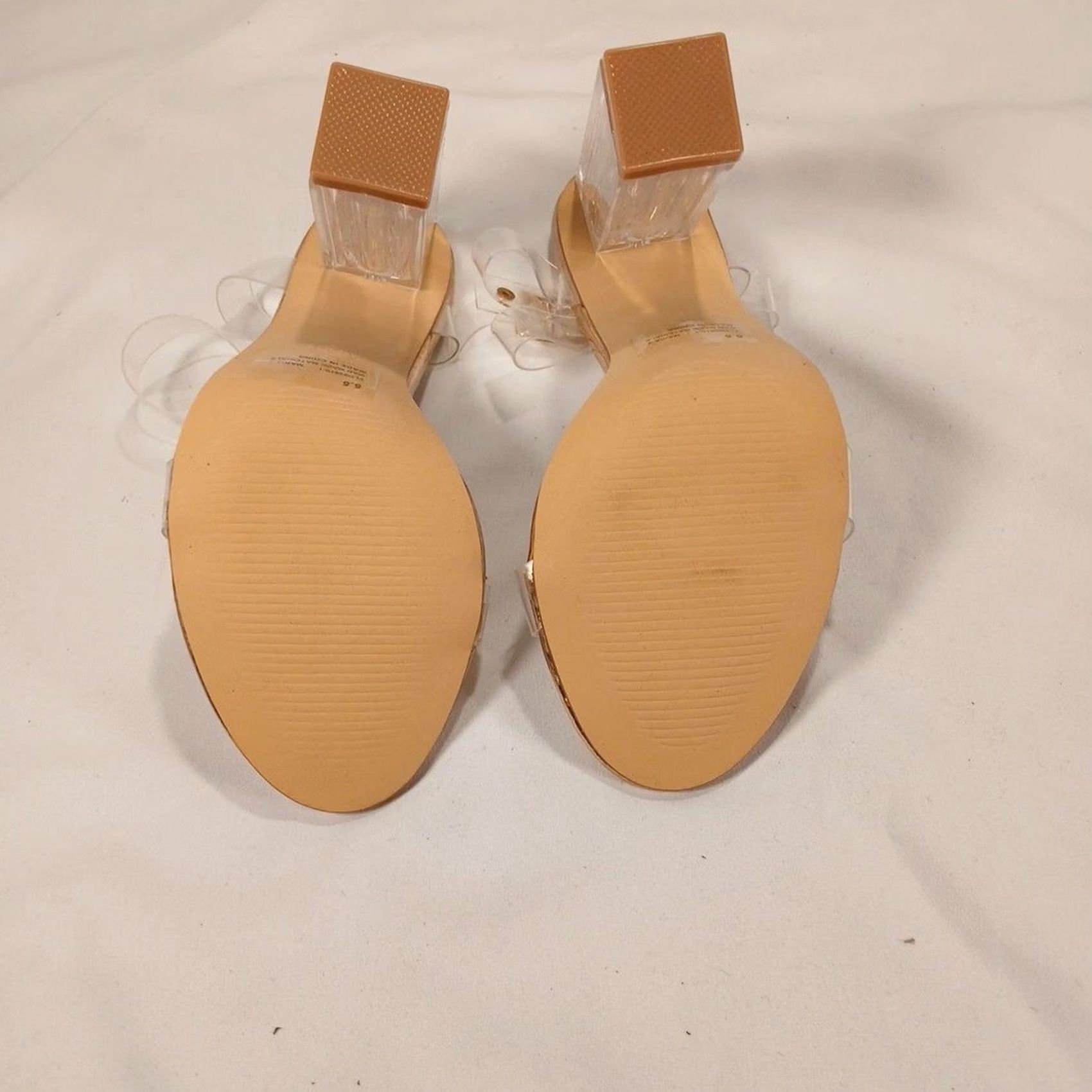 Vintage Cape Robbin Maria-2 Women’s Rose Gold Clear Strap Heeled Sandals Size 5.5 Sandal Womens Rose Gold Stiletto Casual Birthday Cushioned UV? Size US 6 / IT 36 - 7 Thumbnail