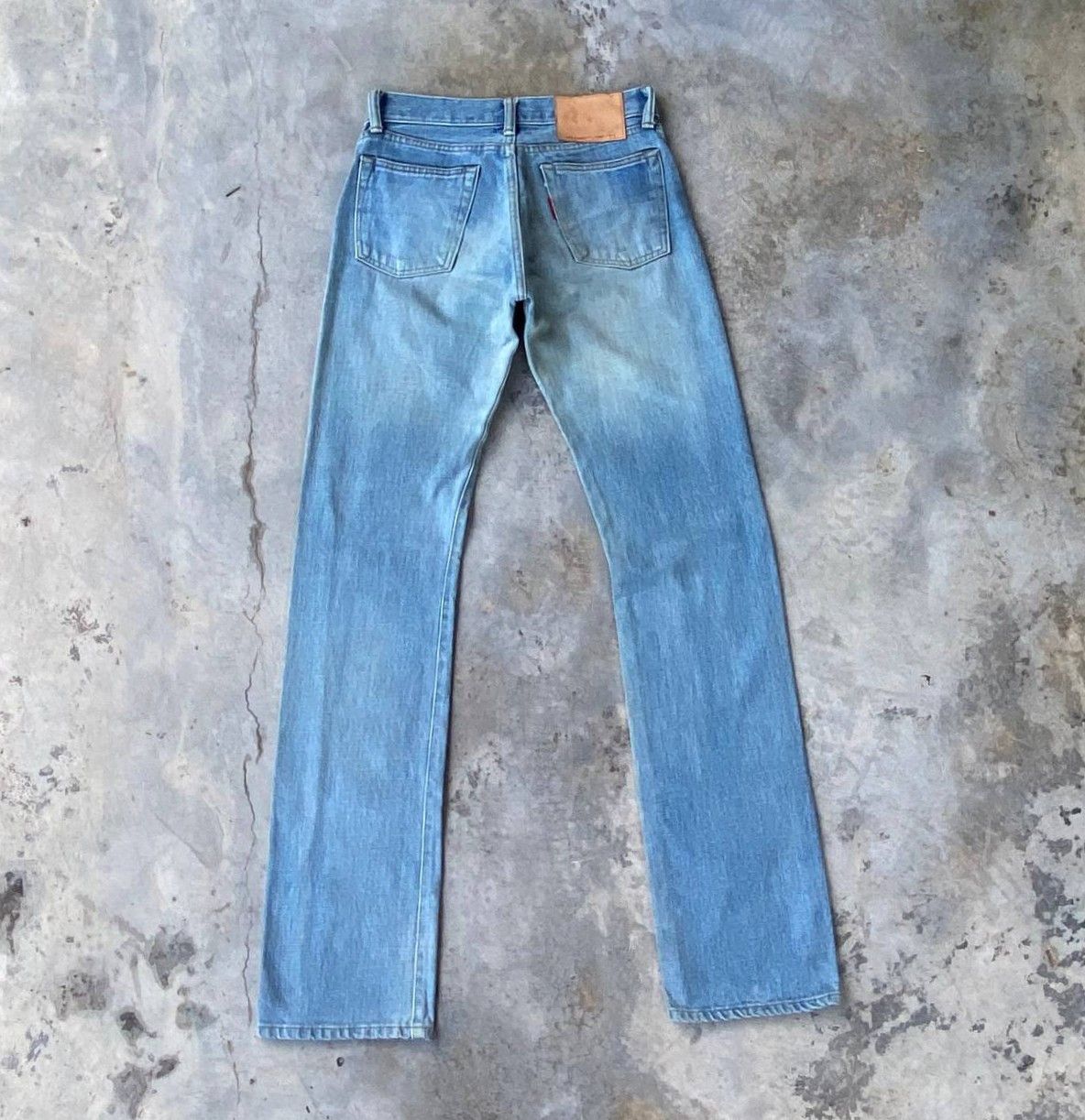 Blue Blue Japan VINTAGE RNA JAPAN SLANG SELVEDGED BLUEWASH W27X32 Size US 27 - 4 Thumbnail