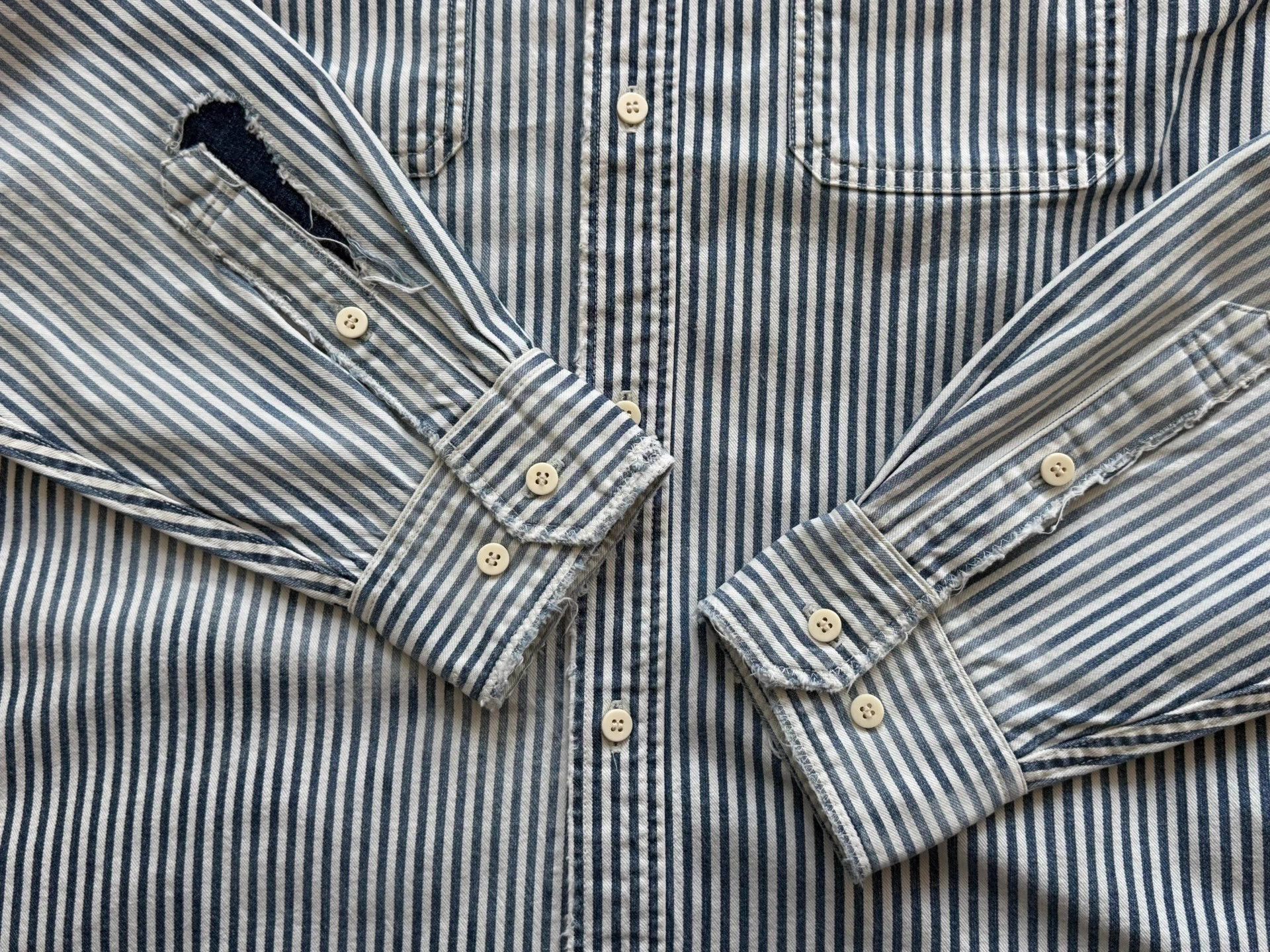 Visvim VISVIM 24AW ICT Pioneer L/S Hickory Shirt Distressed Size US M / EU 48-50 / 2 - 7 Thumbnail
