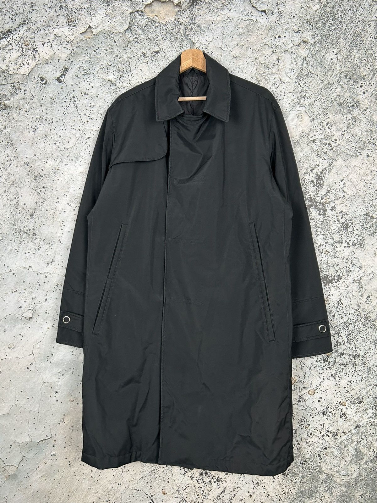 Z Zegna Avant Garde Black Coat Jacket Archive Designer Rare