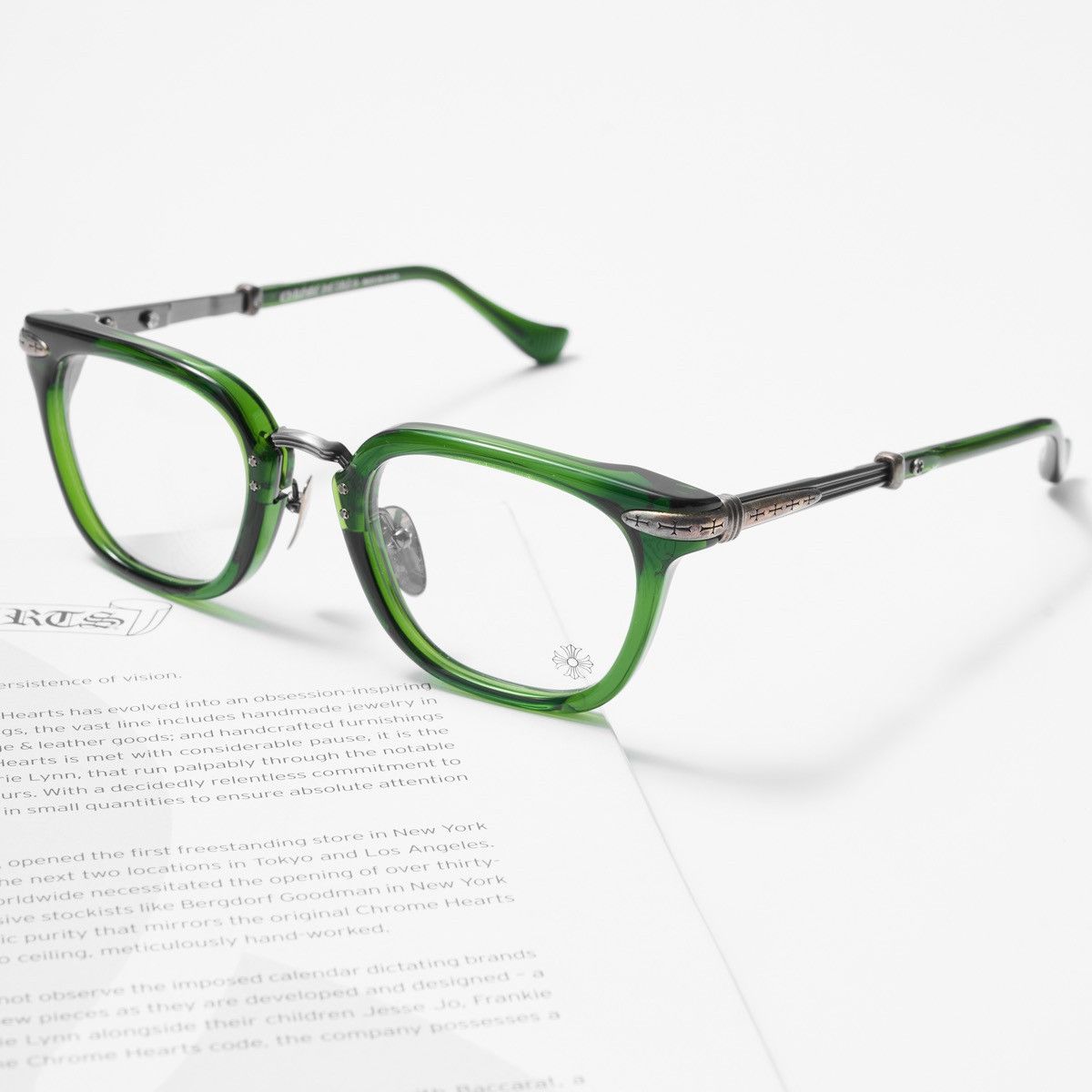 Chrome Hearts CHROME HEARTS TITANASLUVR MOSS/PEWTER GLASSES Size ONE SIZE - 2 Thumbnail