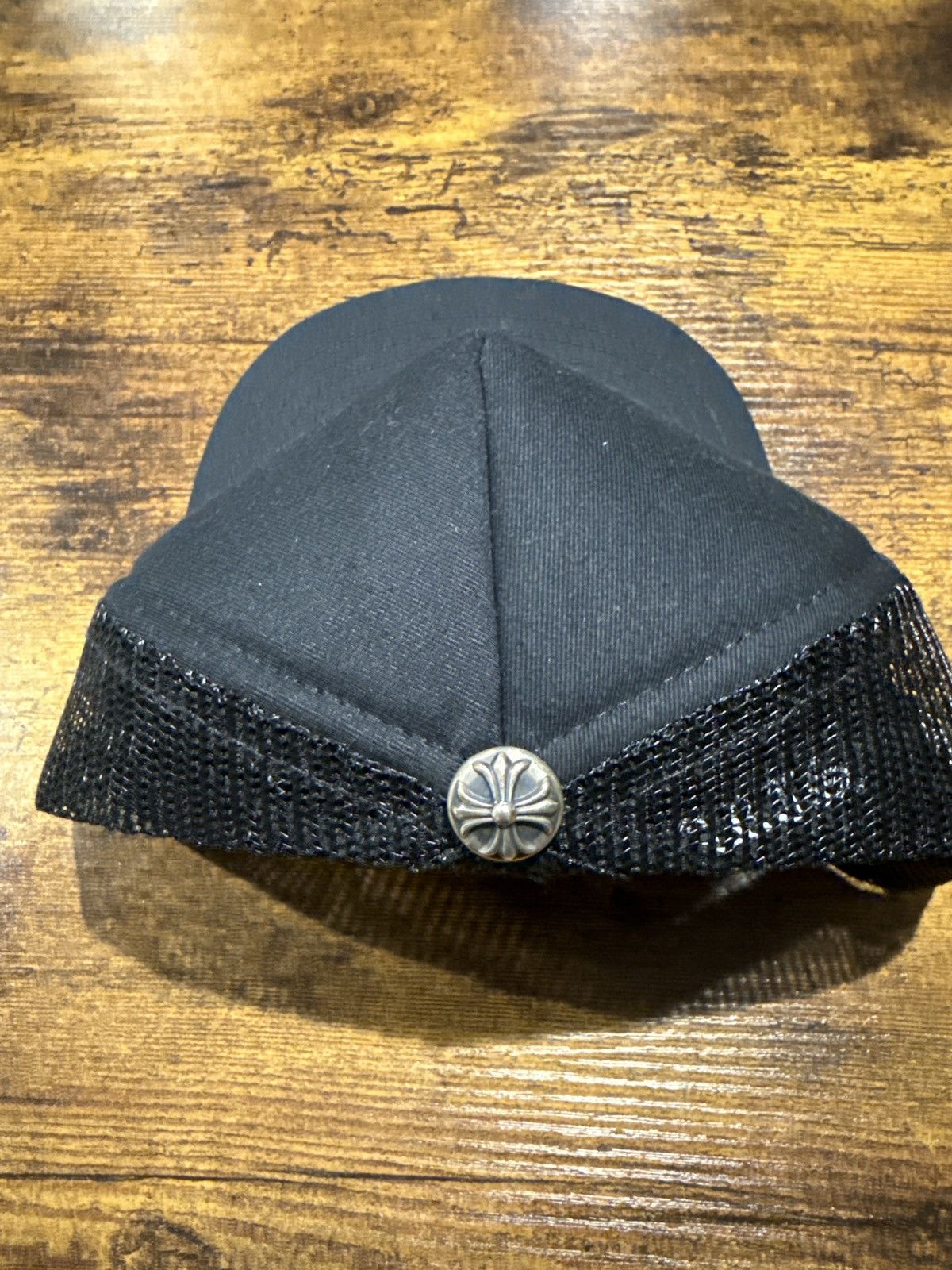 Chrome Hearts Chrome Hearts Black White Cemetery Cross Trucker Hat Size ONE SIZE - 3 Thumbnail