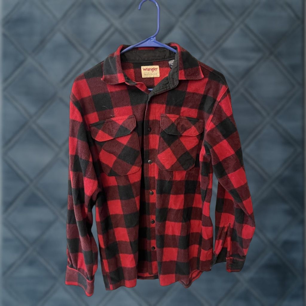 Wrangler VINTAGE Wrangler Authentics Flannel Shirt Mens S Red Buffalo Plaid Fleece Cabin Shacket Size US S / EU 44-46 / 1 - 1 Thumbnail