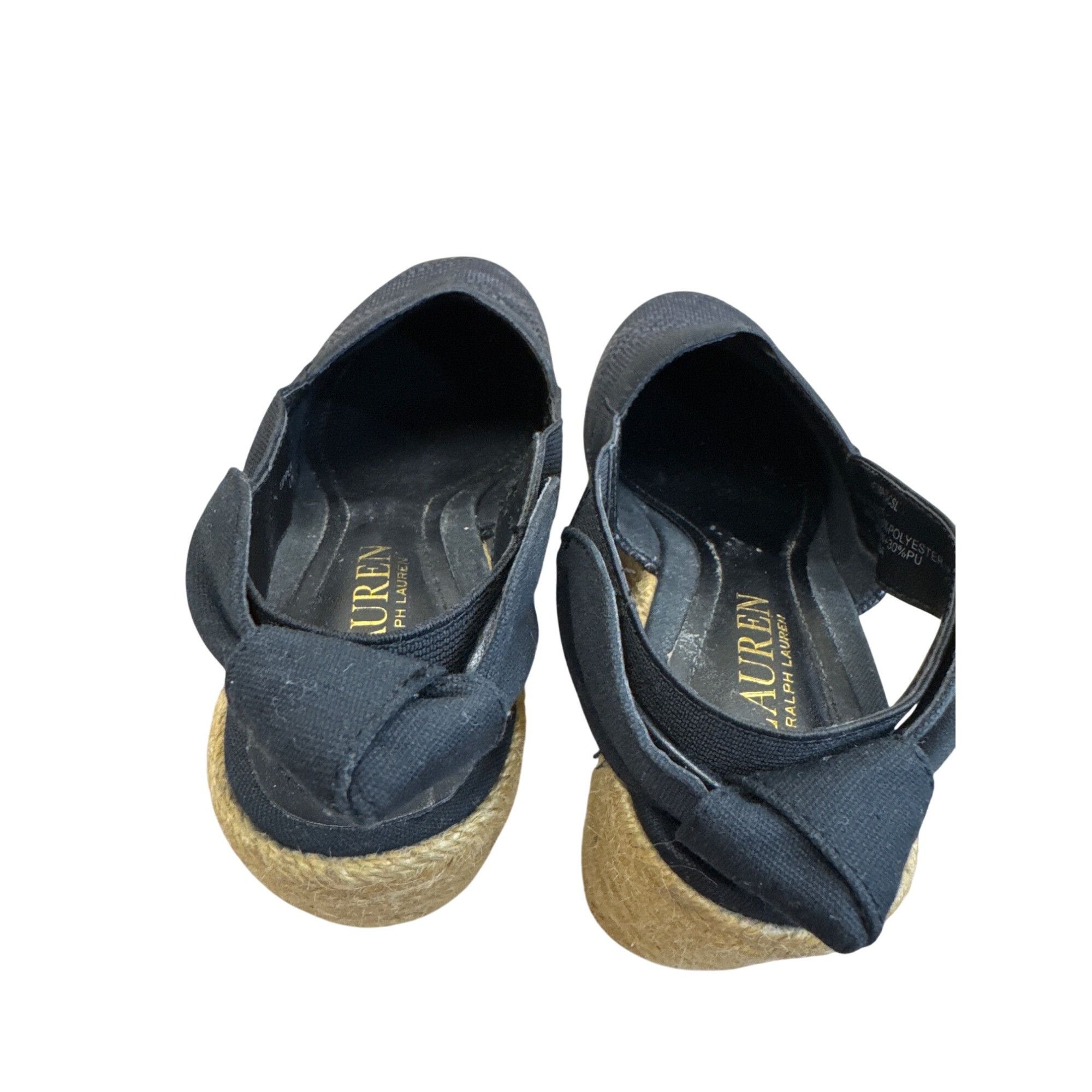 Lauren Ralph Lauren Lauren Ralph Lauren Womens Black Espadrille Wedge Sandals Sh Size US 7 / IT 37 - 10 Thumbnail