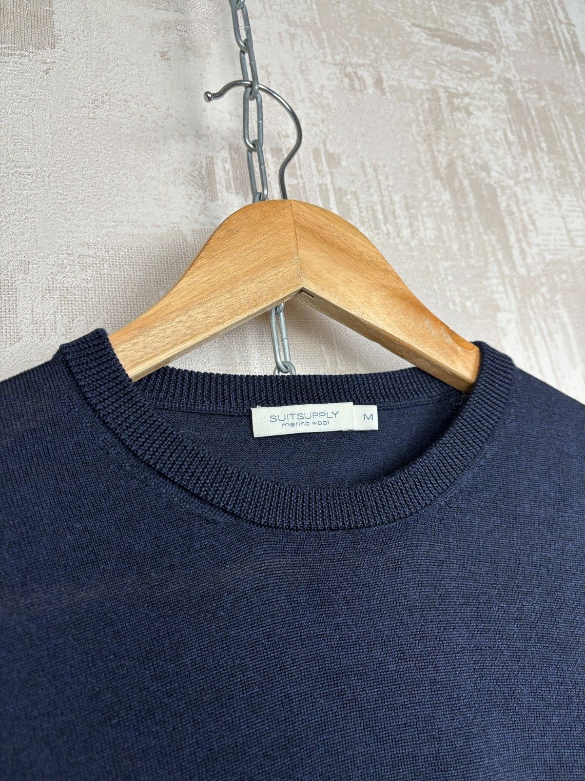Suitsupply SuitSupply Merino Wool Crew Neck Dark Navy Size US M / EU 48-50 / 2 - 3 Thumbnail