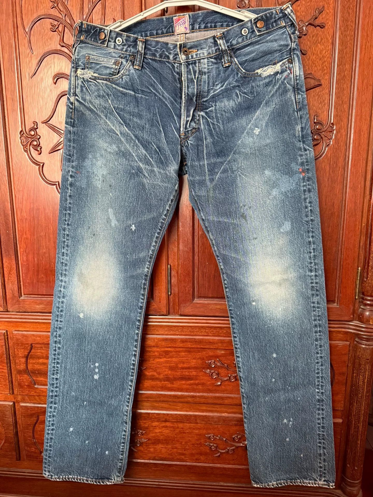 Prps PRPS Men's Blue Jeans Paint Splatter Size US 34 / EU 50 - 1 Thumbnail