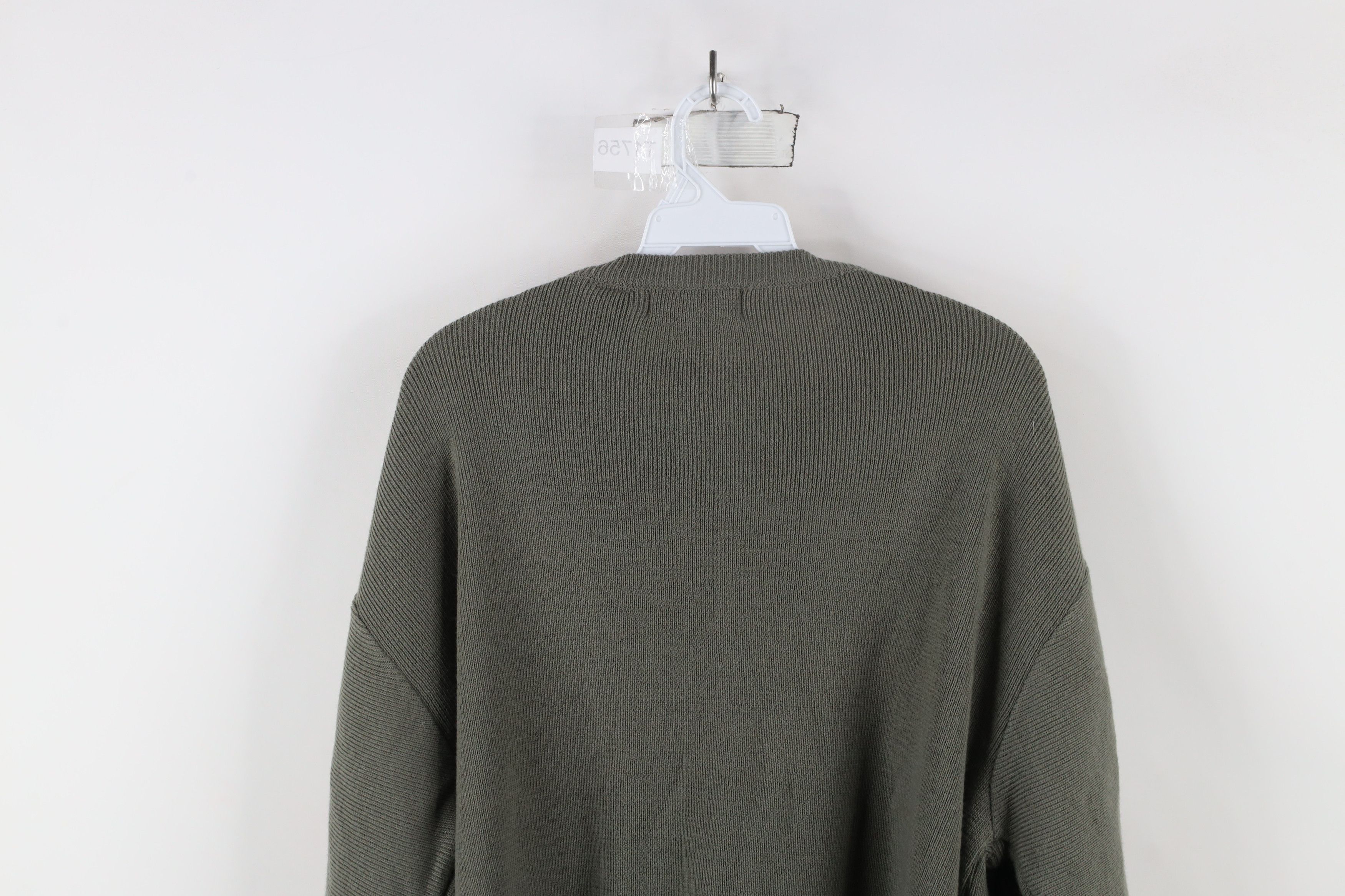 Vintage Vintage 90s Y2K Streetwear Block Ribbed Knit Sweater Green Size US XL / EU 56 / 4 - 8 Thumbnail