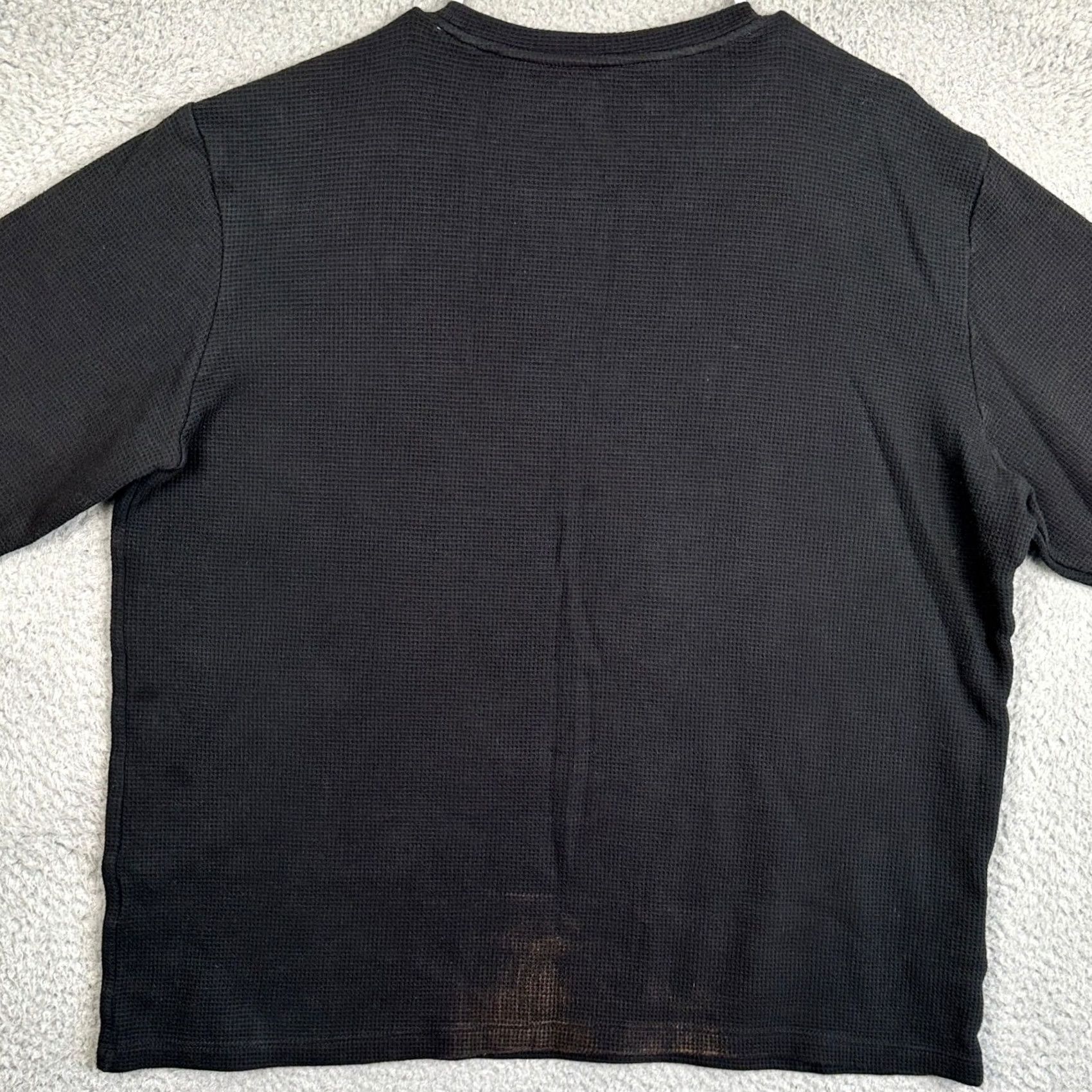 Lacoste Lacoste Shirt Mens XL Black Thermal Sleepwear Top Logo Long Sleeve Knit Size US XL / EU 56 / 4 - 3 Thumbnail