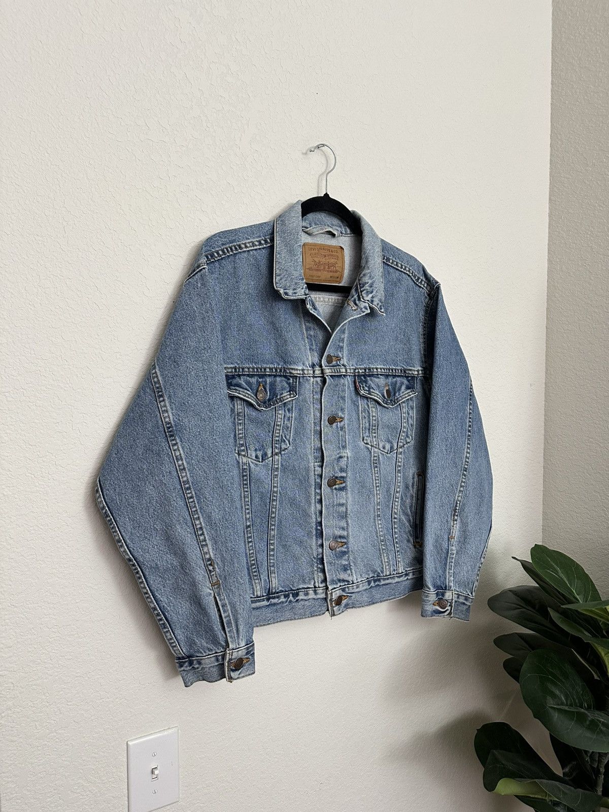 Levi's × Levi's Vintage Clothing × Vintage Vtg 90s Levi's 527 Buttons Stamp Trucker Jacket Made in USA Size US M / EU 48-50 / 2 - 1 Thumbnail